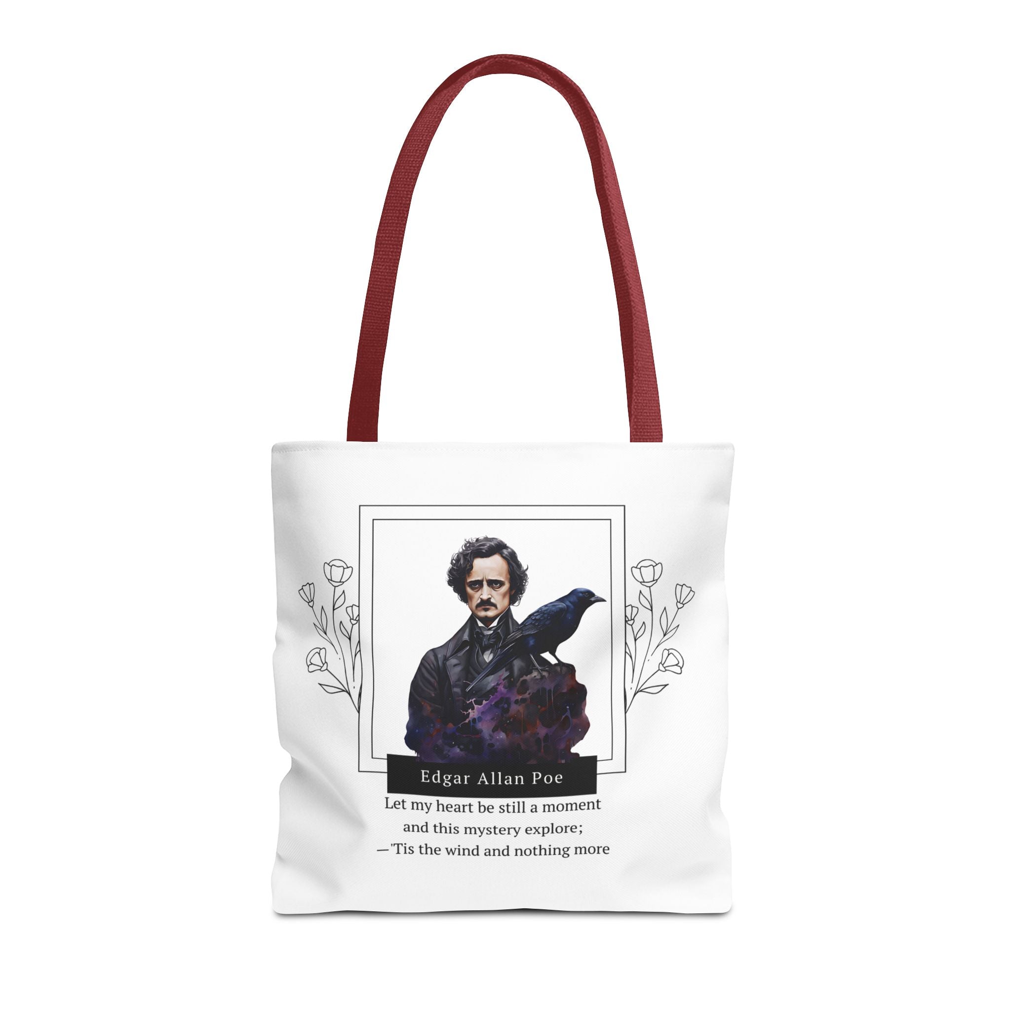 Edgar Allan Poe The Raven Quote Tote Bag | Gothic Mystery AOP Tote