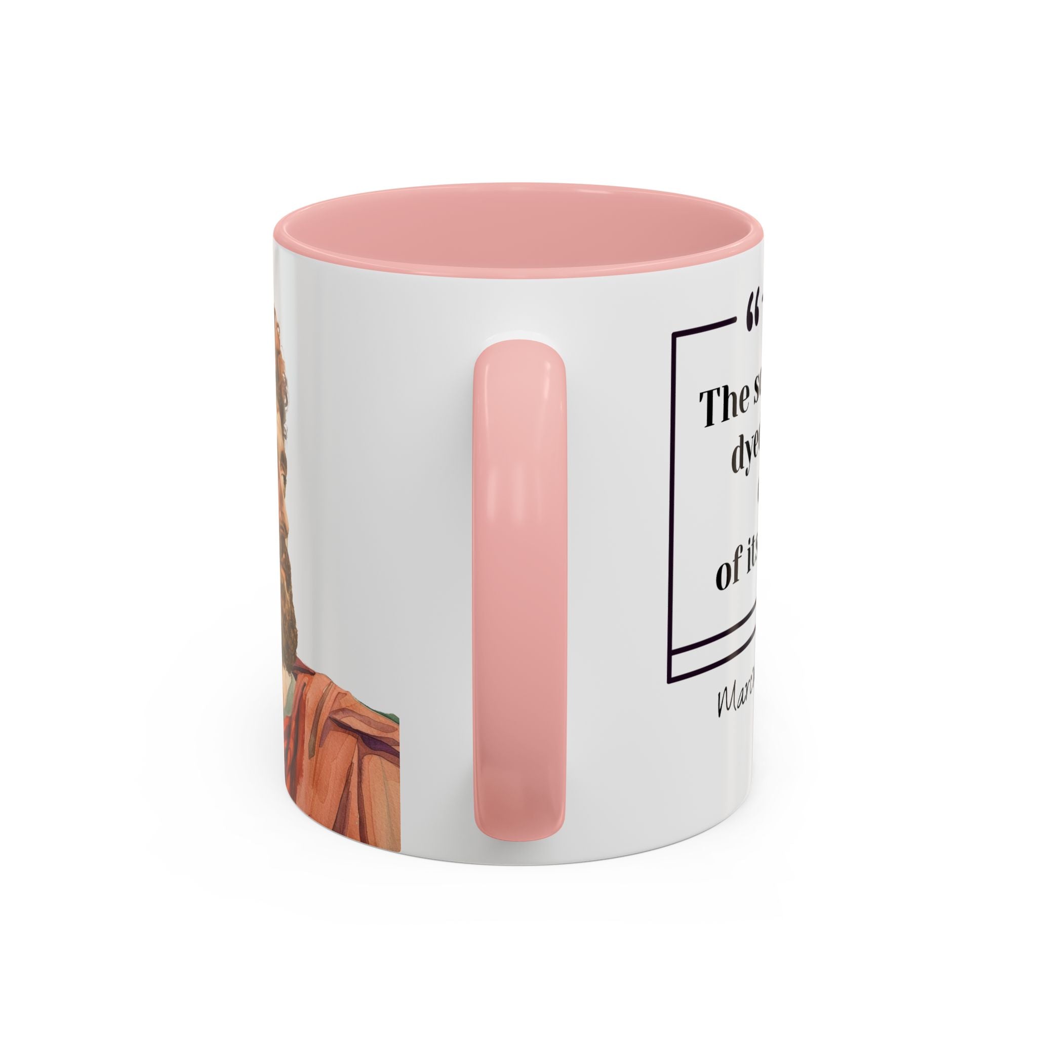 Marcus Aurelius Colour of a Soul Quote Mug | Philosophical Coffee Cup | 11oz, 15oz Accent Mugs for Thinkers| Stoics| Roman Empire