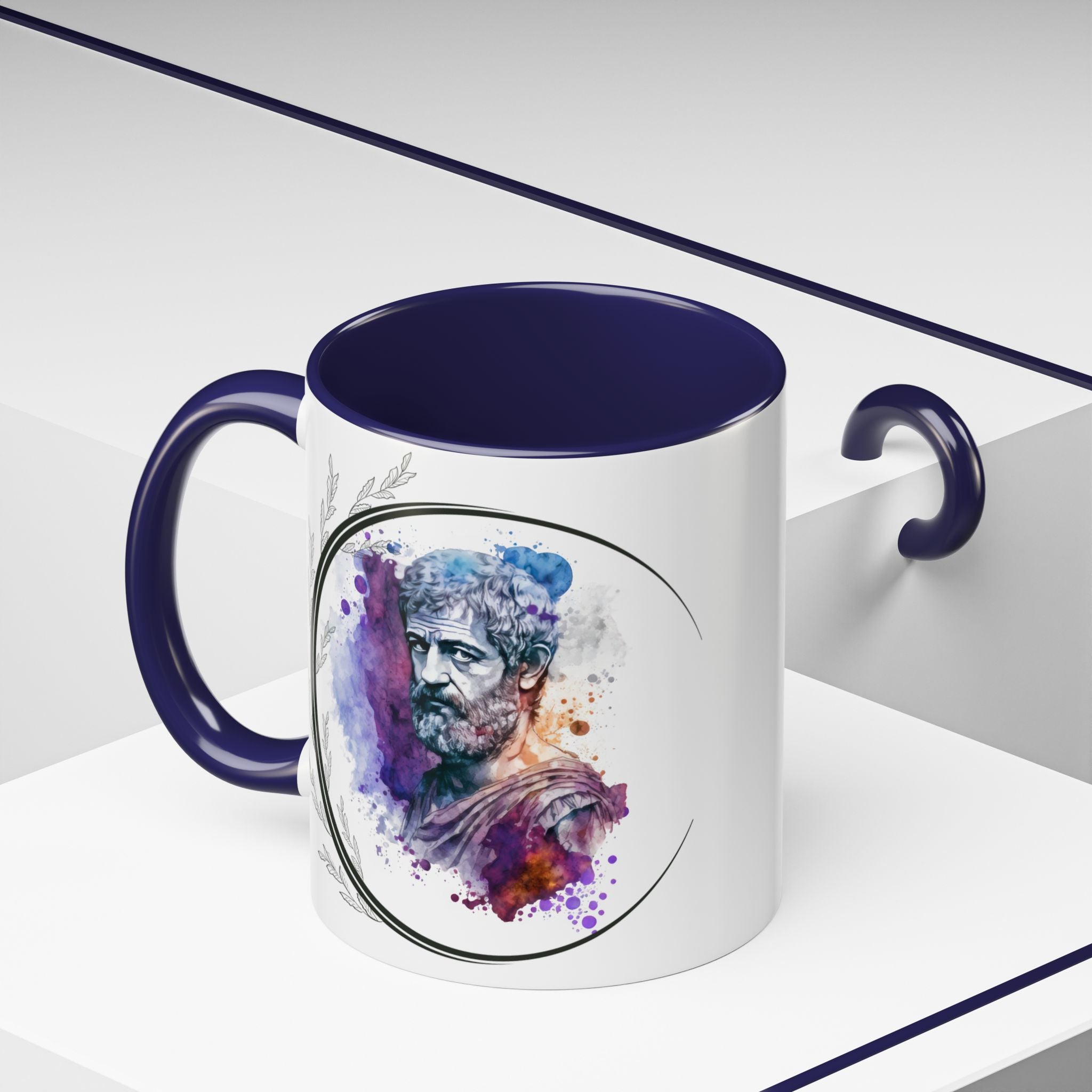 Aristotle What is a Friend Quote Mug | Motivational Philosophy Cup | 11oz, 15oz Accent Mugs for Thinkers & Positivity Lovers