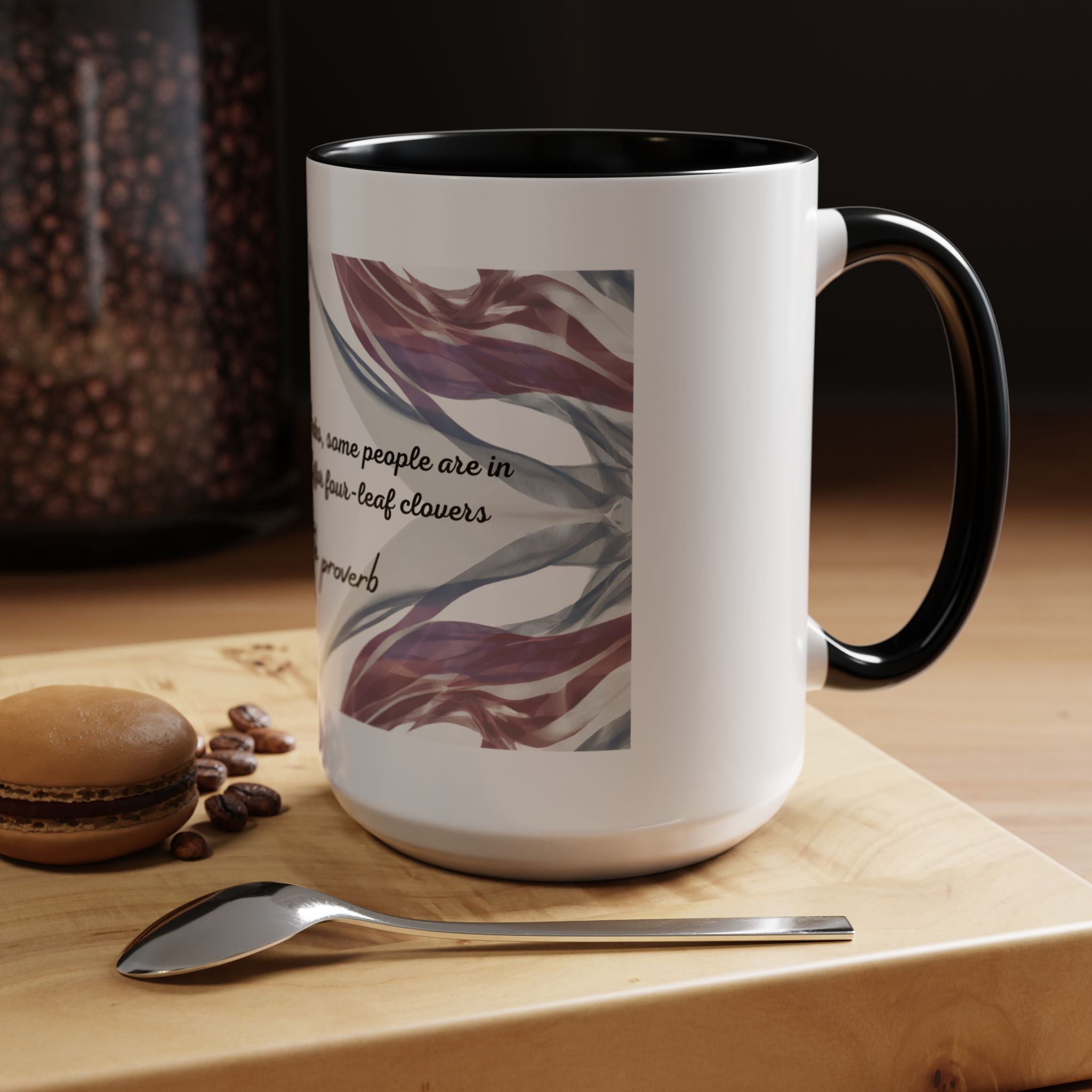 Polish Proverb Opportunity Knocks Mug | Motivational Coffee Cup | 11oz, 15oz Accent Mugs for Inspiration & Success