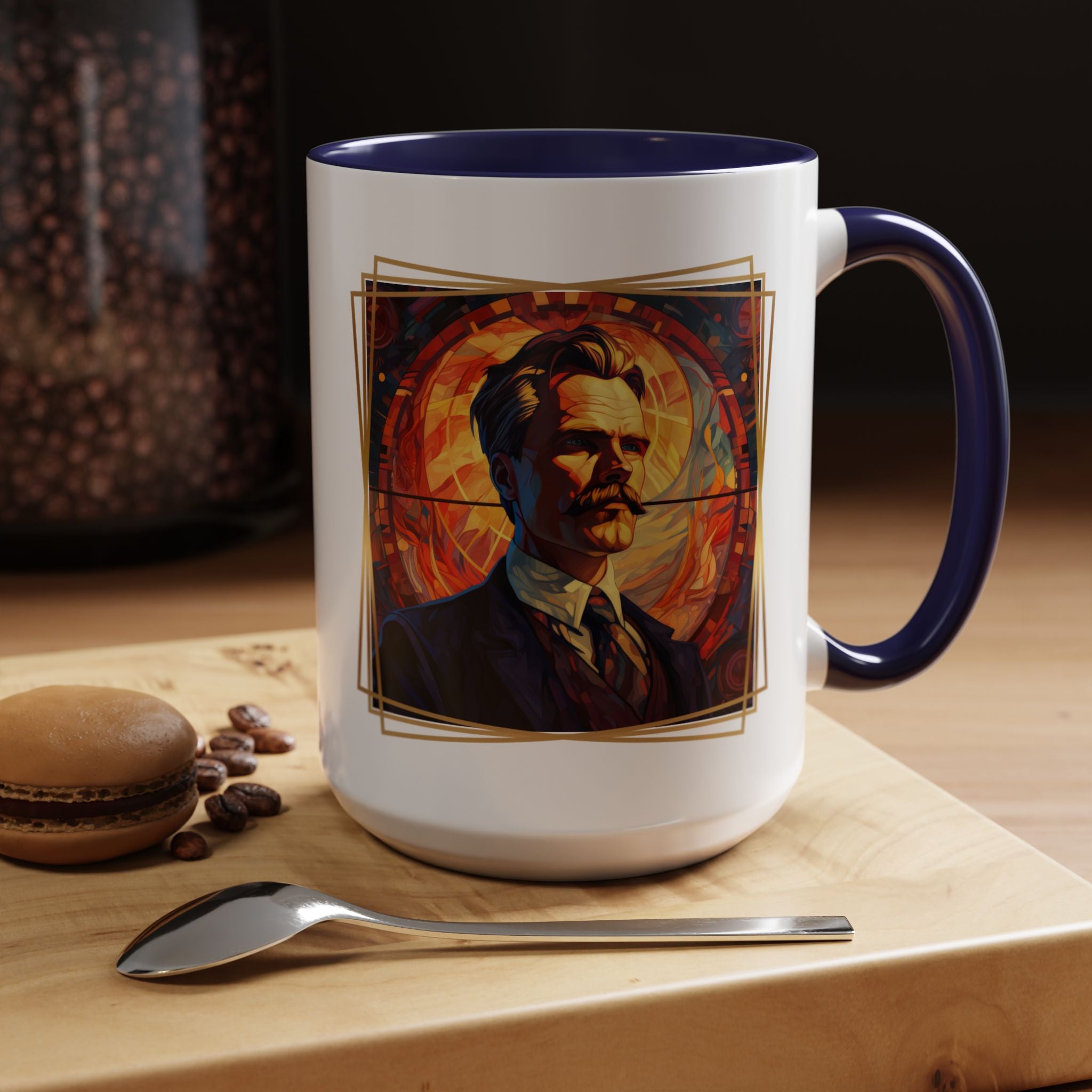 Nietzsche Friendship makes a Marriage Quote Coffee Cup | 11oz, 15oz Accent Mugs for Philosophy Lovers & Thoughtful Gifts