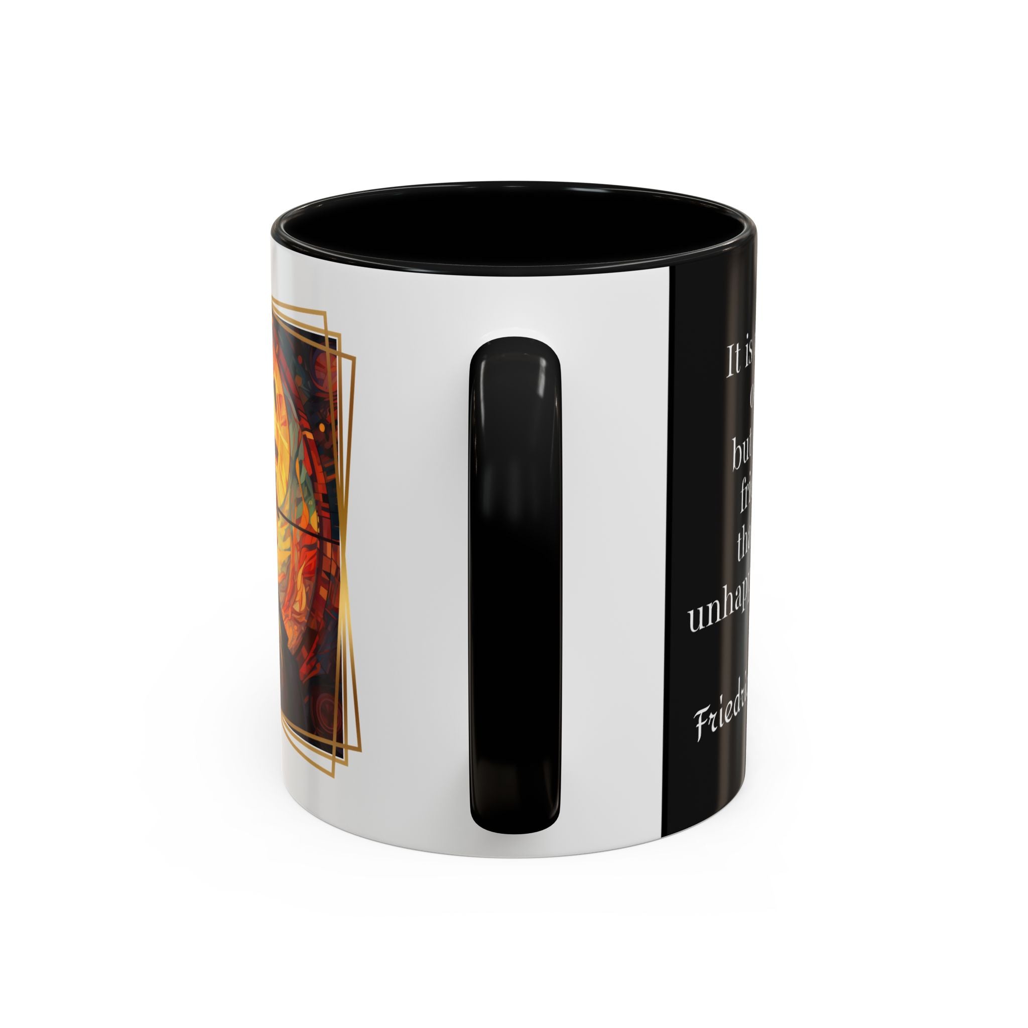 Nietzsche Friendship makes a Marriage Quote Coffee Cup | 11oz, 15oz Accent Mugs for Philosophy Lovers & Thoughtful Gifts