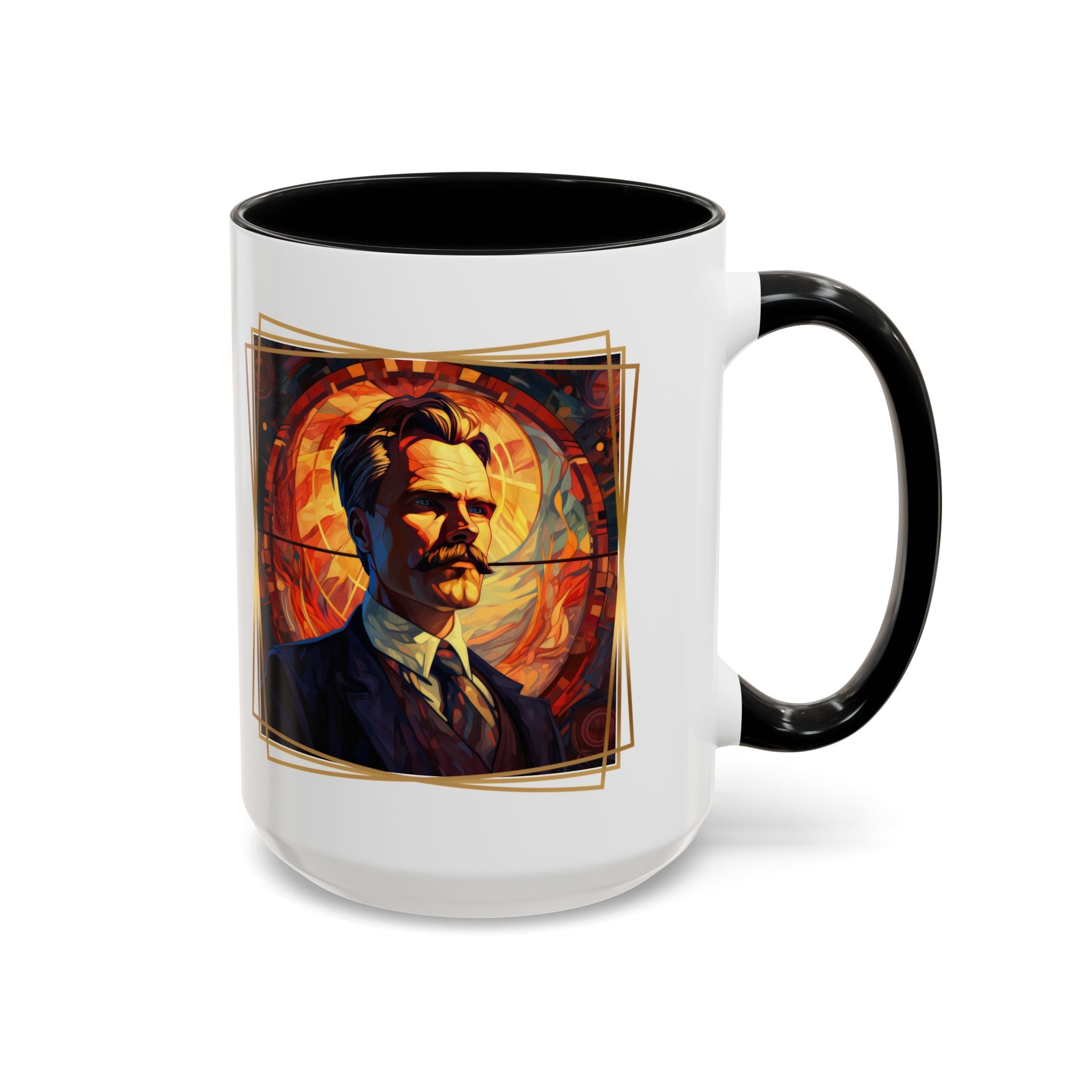 Nietzsche Friendship makes a Marriage Quote Coffee Cup | 11oz, 15oz Accent Mugs for Philosophy Lovers & Thoughtful Gifts