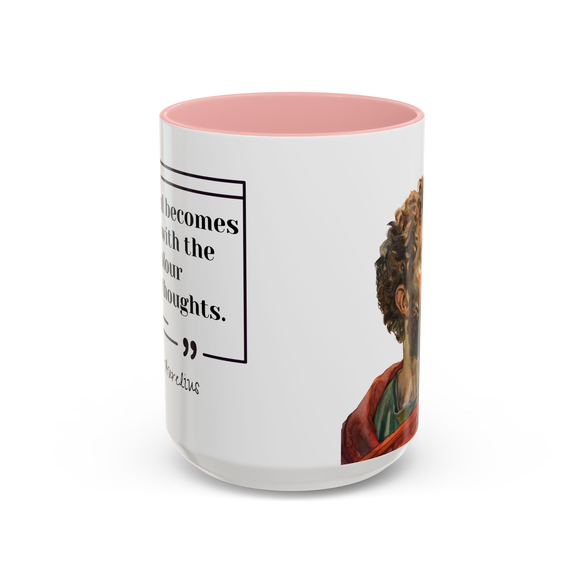 Marcus Aurelius Colour of a Soul Quote Mug | Philosophical Coffee Cup | 11oz, 15oz Accent Mugs for Thinkers| Stoics| Roman Empire