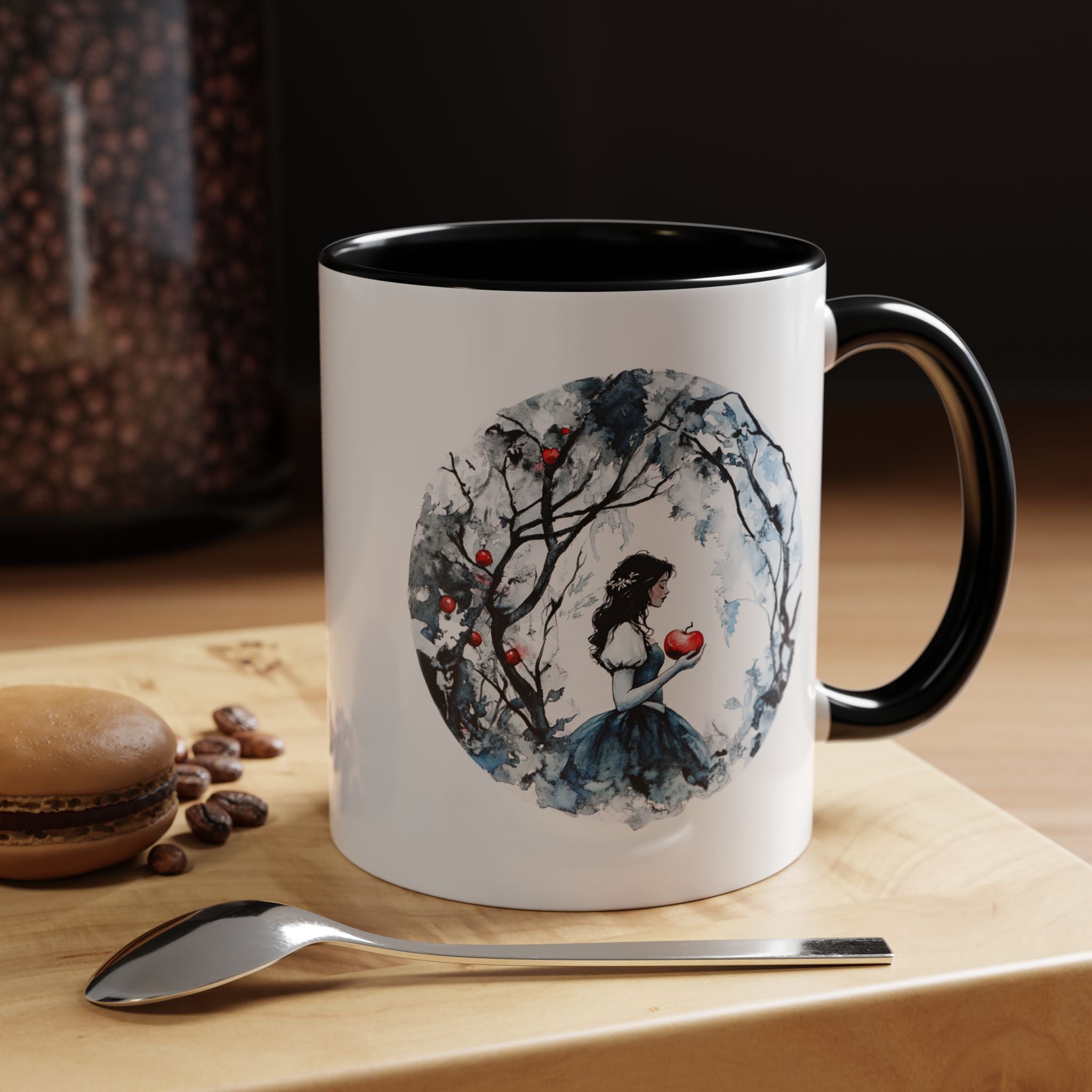 Brother's Grimm Snow White quote  with picture Accent Coffee Mug (11, 15oz) | Fairytale lover's mug