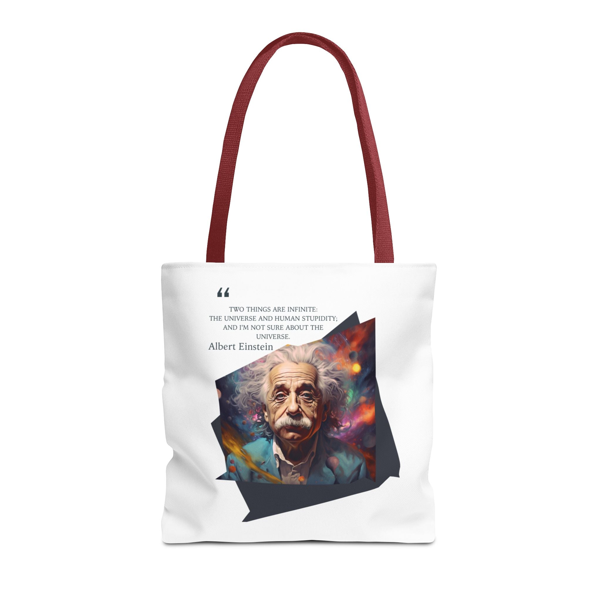 Albert Einstein Infinite Wisdom Quote Humorous Tote Bag