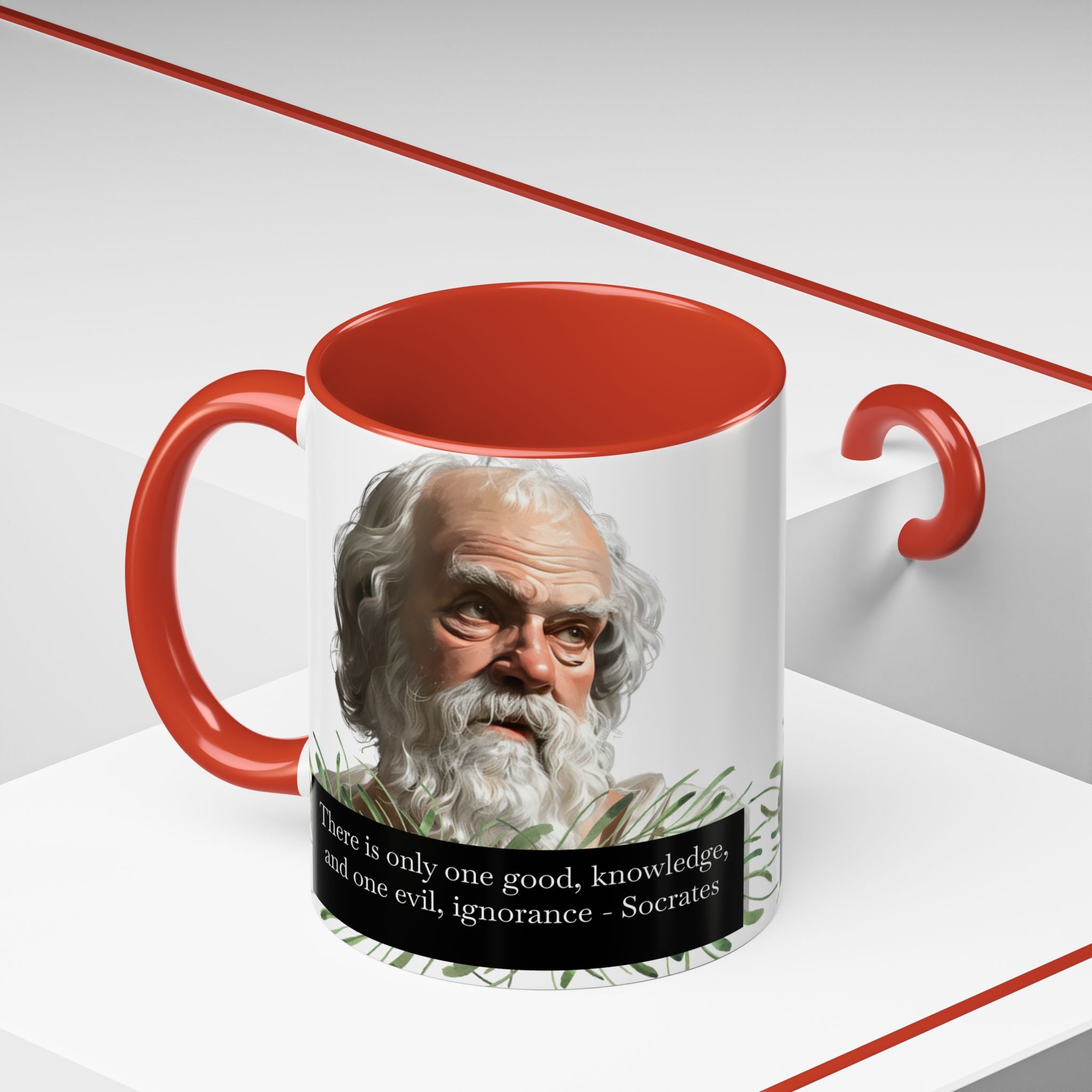 Socrates Quote Good and Evil... Coffee Cup | 11oz, 15oz Accent Mug