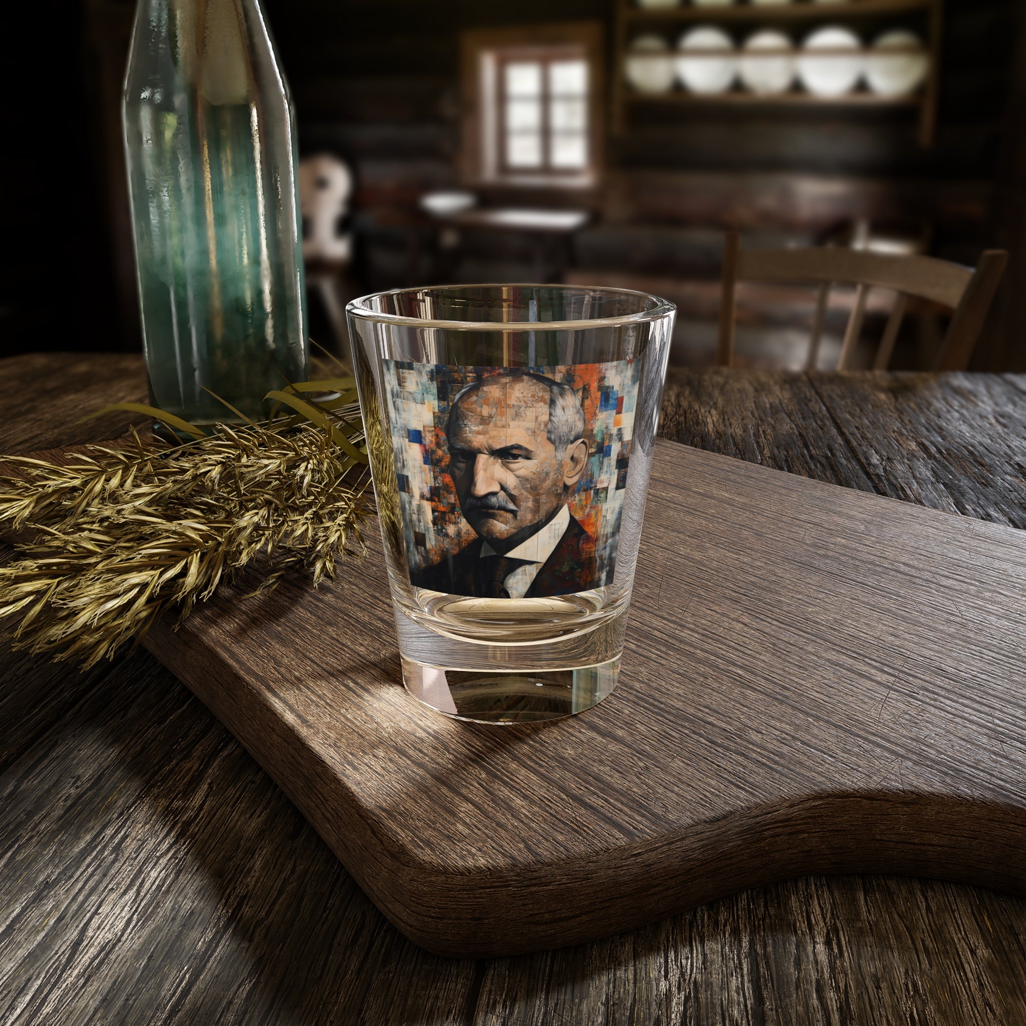 Martin Heidegger Shot Glass, 1.5oz | Philosopher Shot Glass | German Philosopher | Existentialism