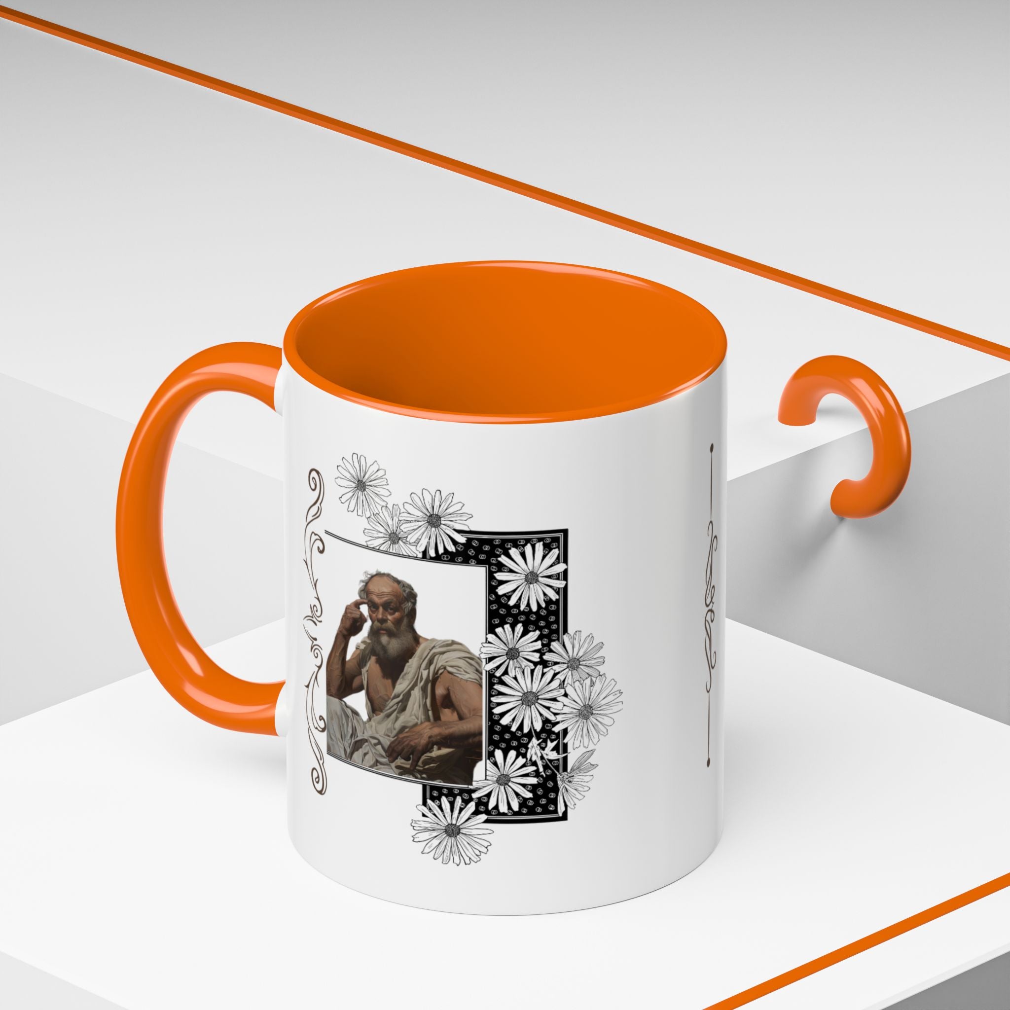 Socrates I Cannot Teach, Only Make Them Think Quote Mug | Thought-Provoking Philosophy Coffee Cup | 11oz, 15oz Accent Mugs for Philosophers