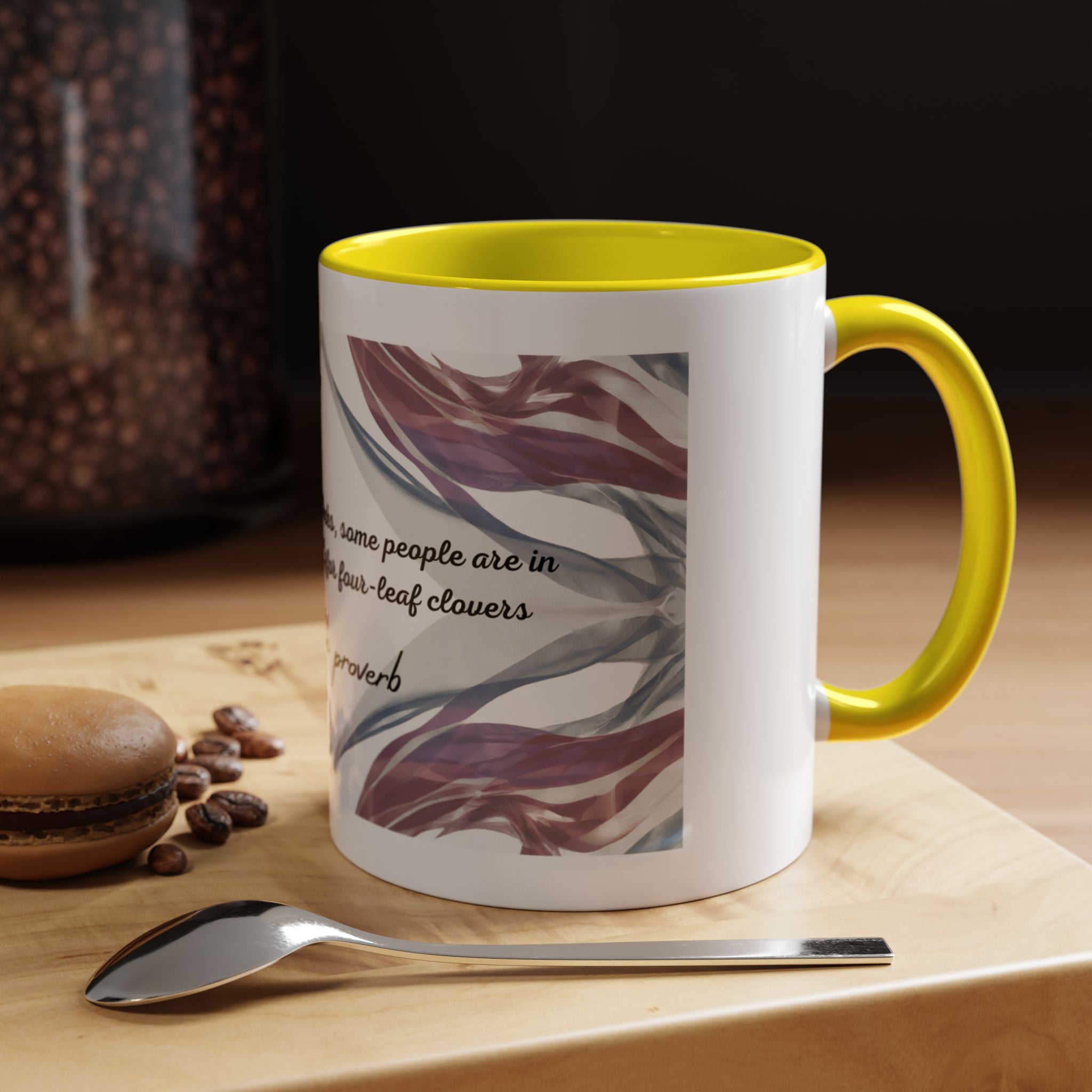 Polish Proverb Opportunity Knocks Mug | Motivational Coffee Cup | 11oz, 15oz Accent Mugs for Inspiration & Success