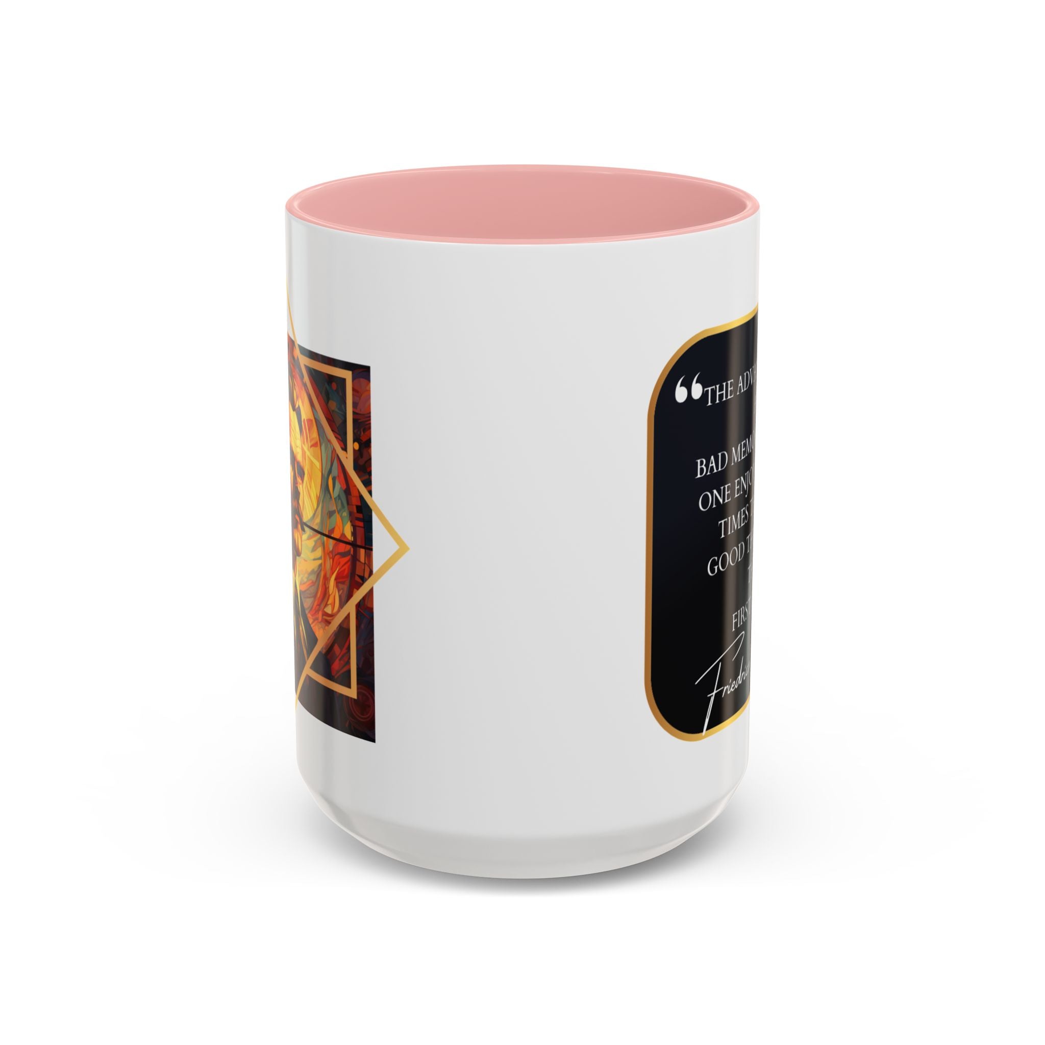 Nietzsche Bad Memory Advantage Quote Coffee Cup | 11oz, 15oz Accent Mugs for Philosophy Lovers & Thoughtful Gifts
