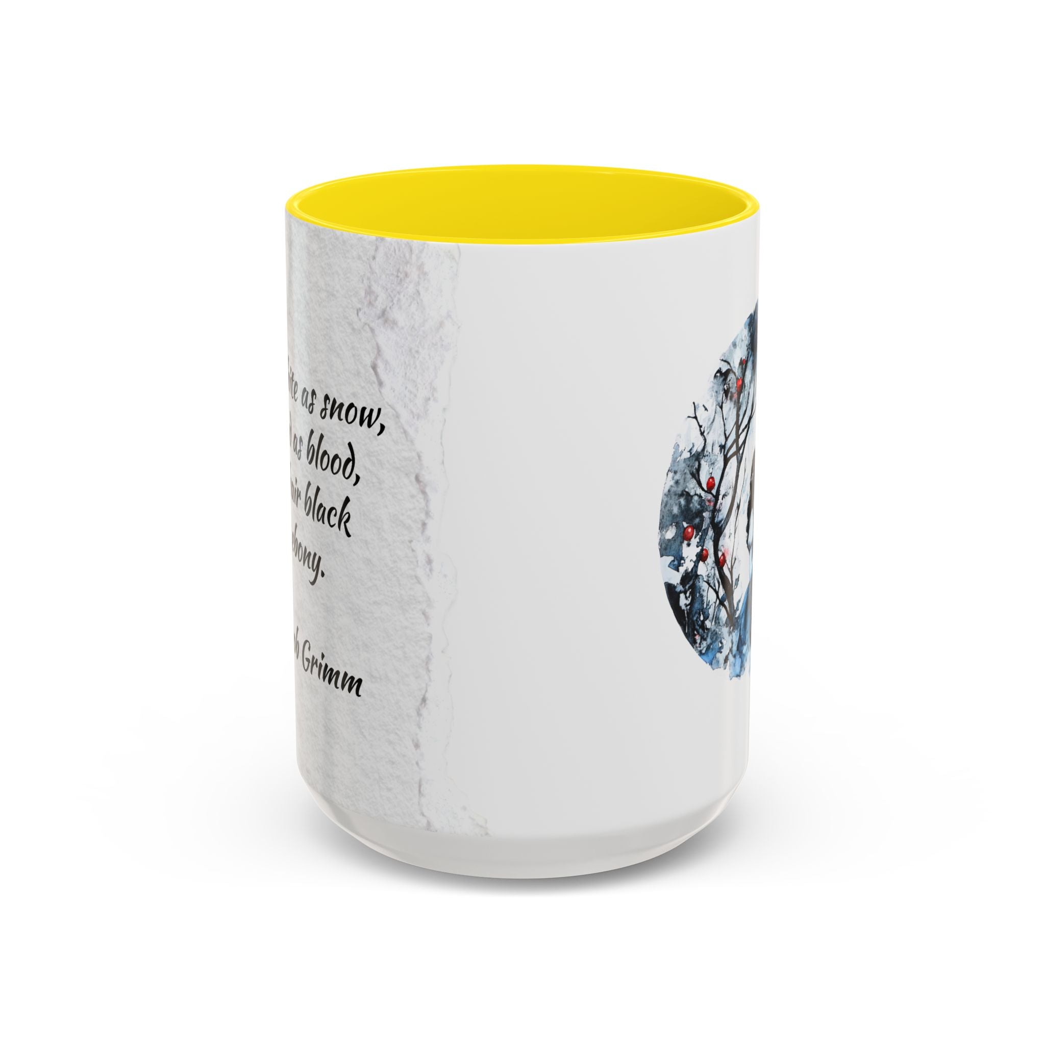Brother's Grimm Snow White quote  with picture Accent Coffee Mug (11, 15oz) | Fairytale lover's mug
