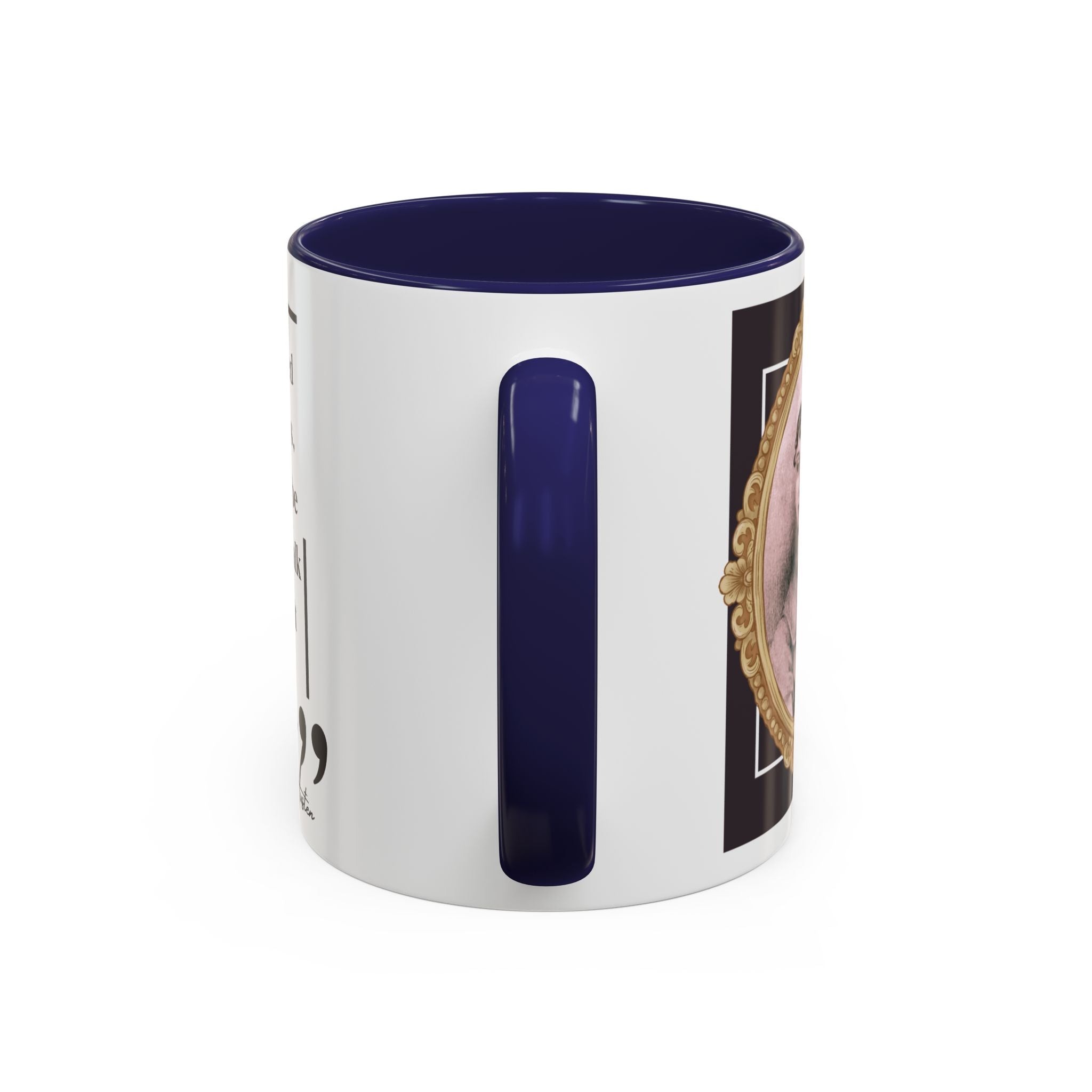 Jane Austen If I Loved You Less, I Might Talk About It More Author Picture Accent Coffee Mug - 11oz & 15oz Options | Romance Gift