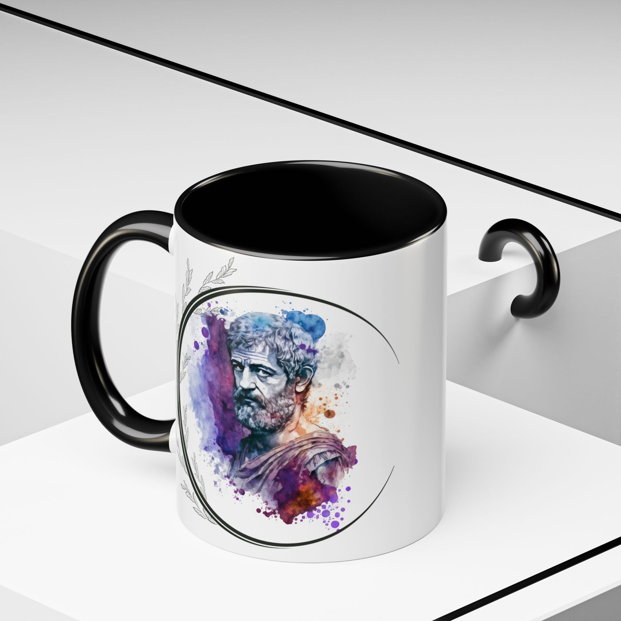 Aristotle What is a Friend Quote Mug | Motivational Philosophy Cup | 11oz, 15oz Accent Mugs for Thinkers & Positivity Lovers