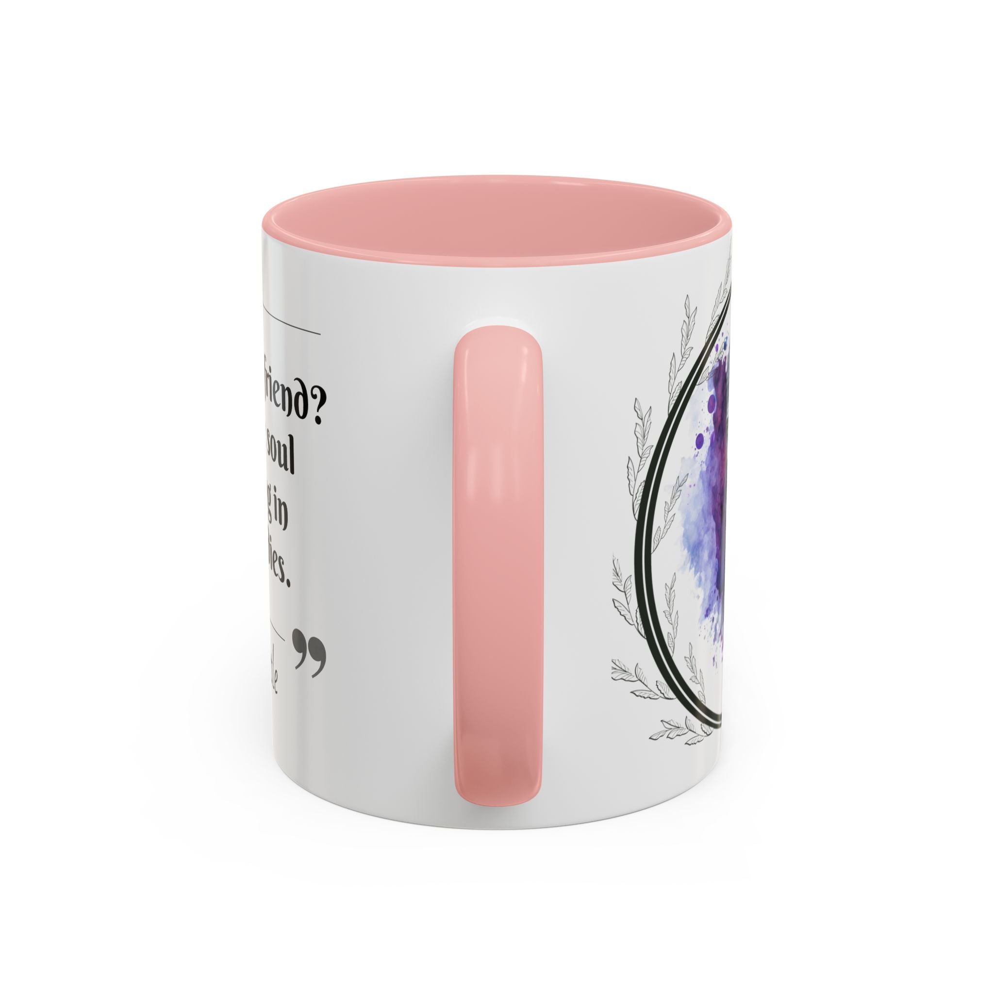 Aristotle What is a Friend Quote Mug | Motivational Philosophy Cup | 11oz, 15oz Accent Mugs for Thinkers & Positivity Lovers