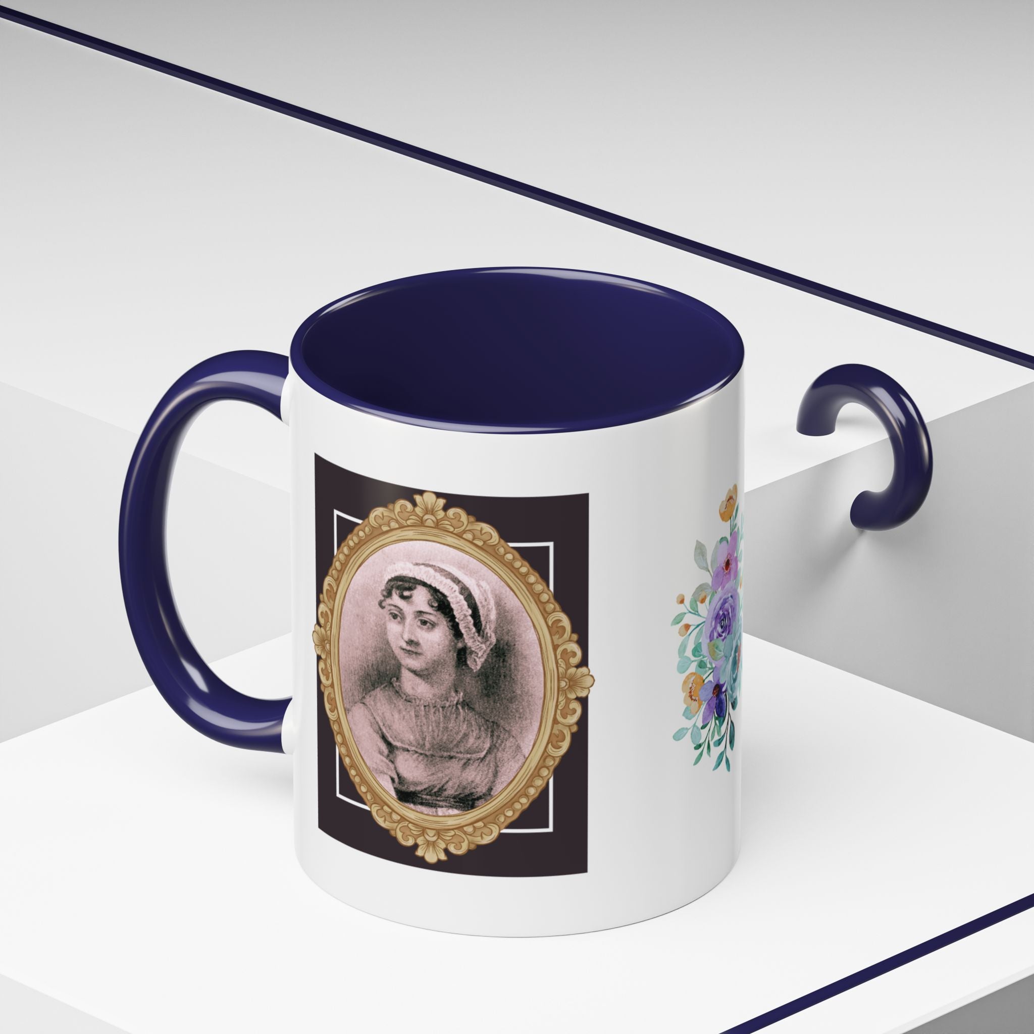 Jane Austen Quote It Is a Truth Universally Acknowledged, That a Single Man in Possession Accent Coffee Mug - 11oz & 15oz Options