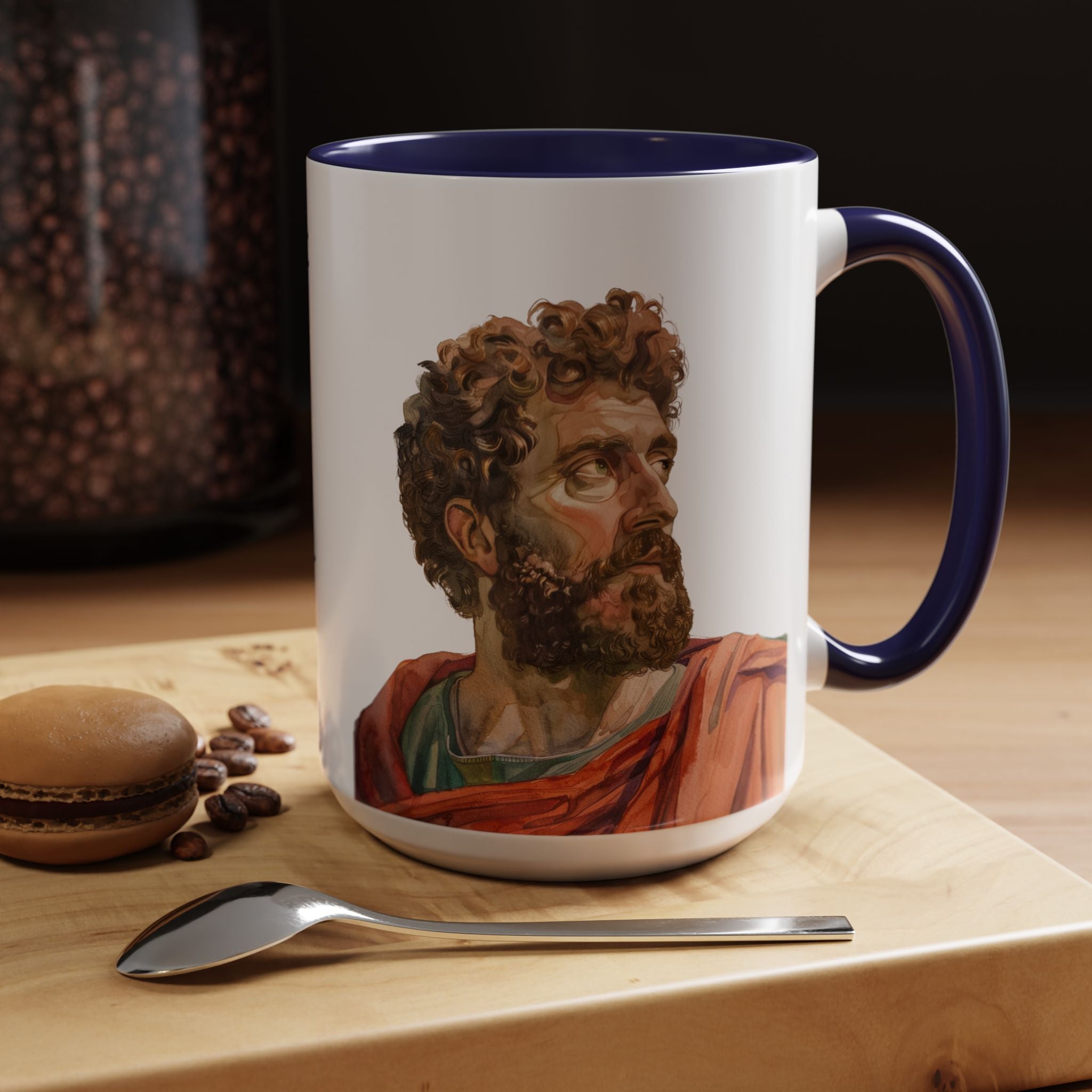 Marcus Aurelius Colour of a Soul Quote Mug | Philosophical Coffee Cup | 11oz, 15oz Accent Mugs for Thinkers| Stoics| Roman Empire
