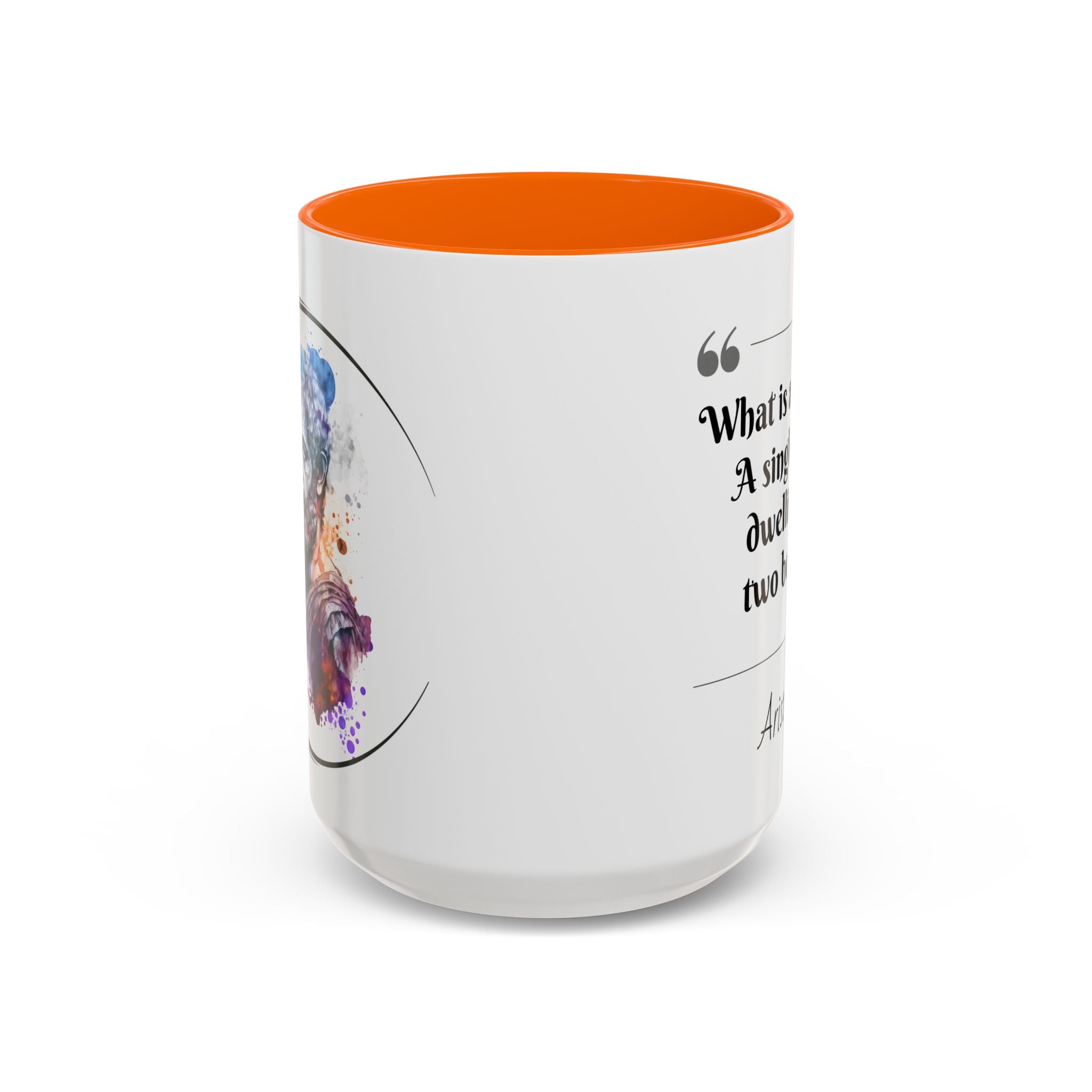 Aristotle What is a Friend Quote Mug | Motivational Philosophy Cup | 11oz, 15oz Accent Mugs for Thinkers & Positivity Lovers