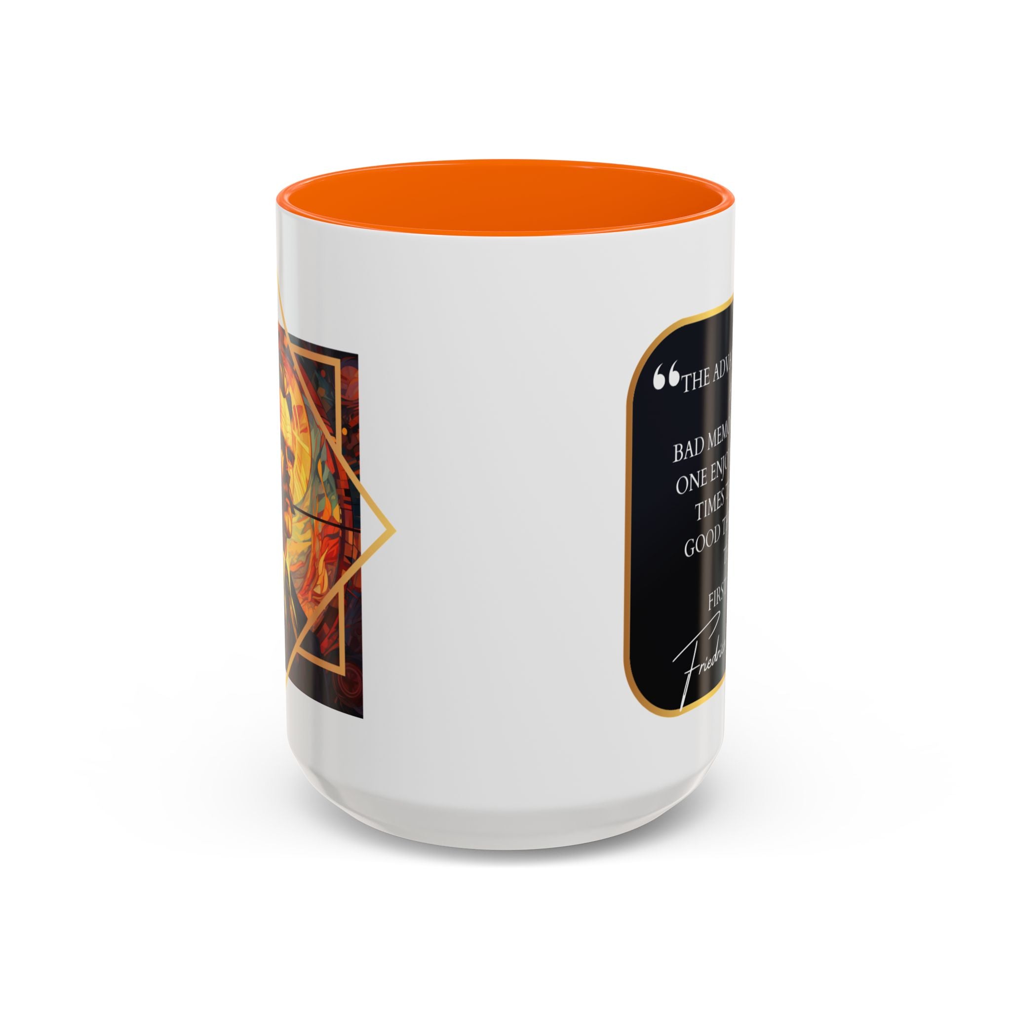 Nietzsche Bad Memory Advantage Quote Coffee Cup | 11oz, 15oz Accent Mugs for Philosophy Lovers & Thoughtful Gifts