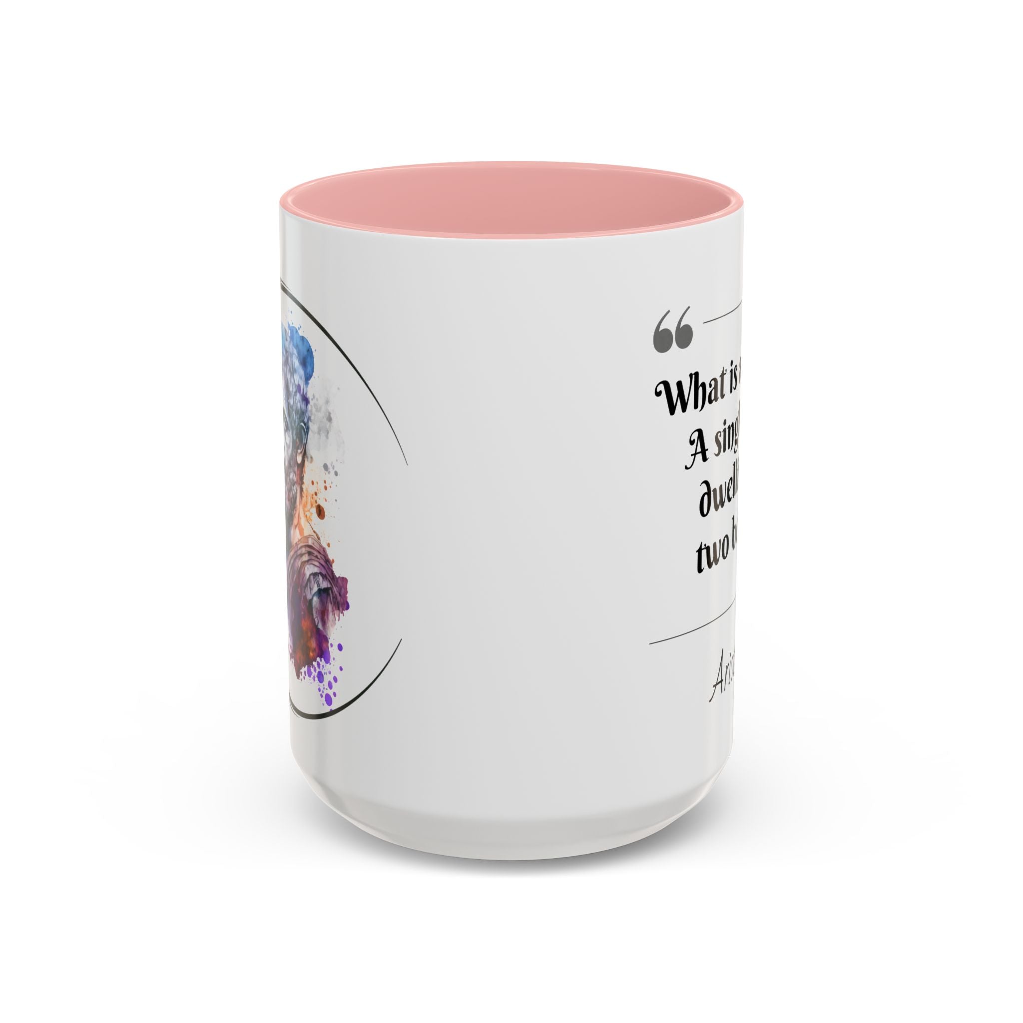 Aristotle What is a Friend Quote Mug | Motivational Philosophy Cup | 11oz, 15oz Accent Mugs for Thinkers & Positivity Lovers
