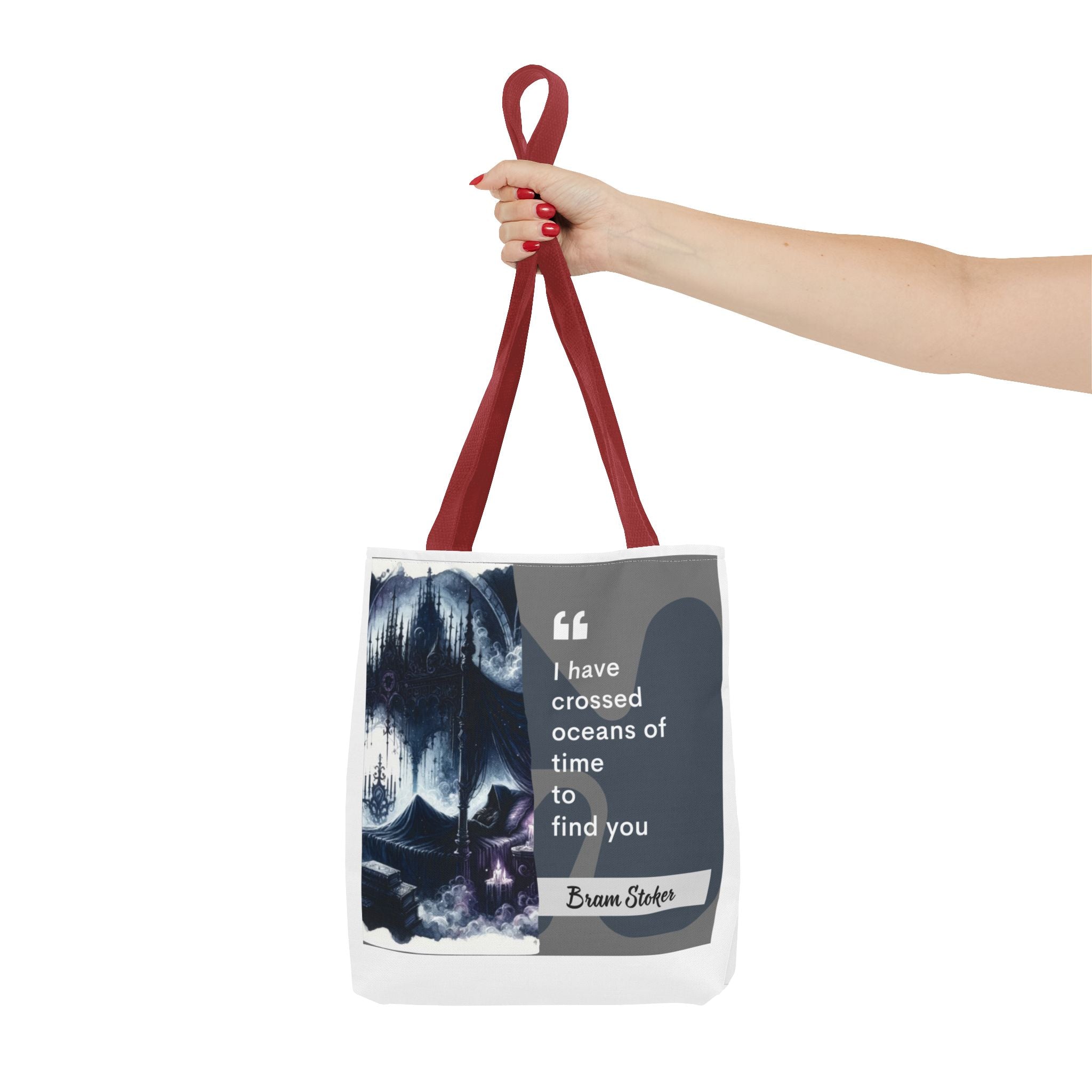 Bram Stoker Dracula Love Quote Tote Bag | Gothic Romance AOP Tote | Perfect for Dark Literature Fans