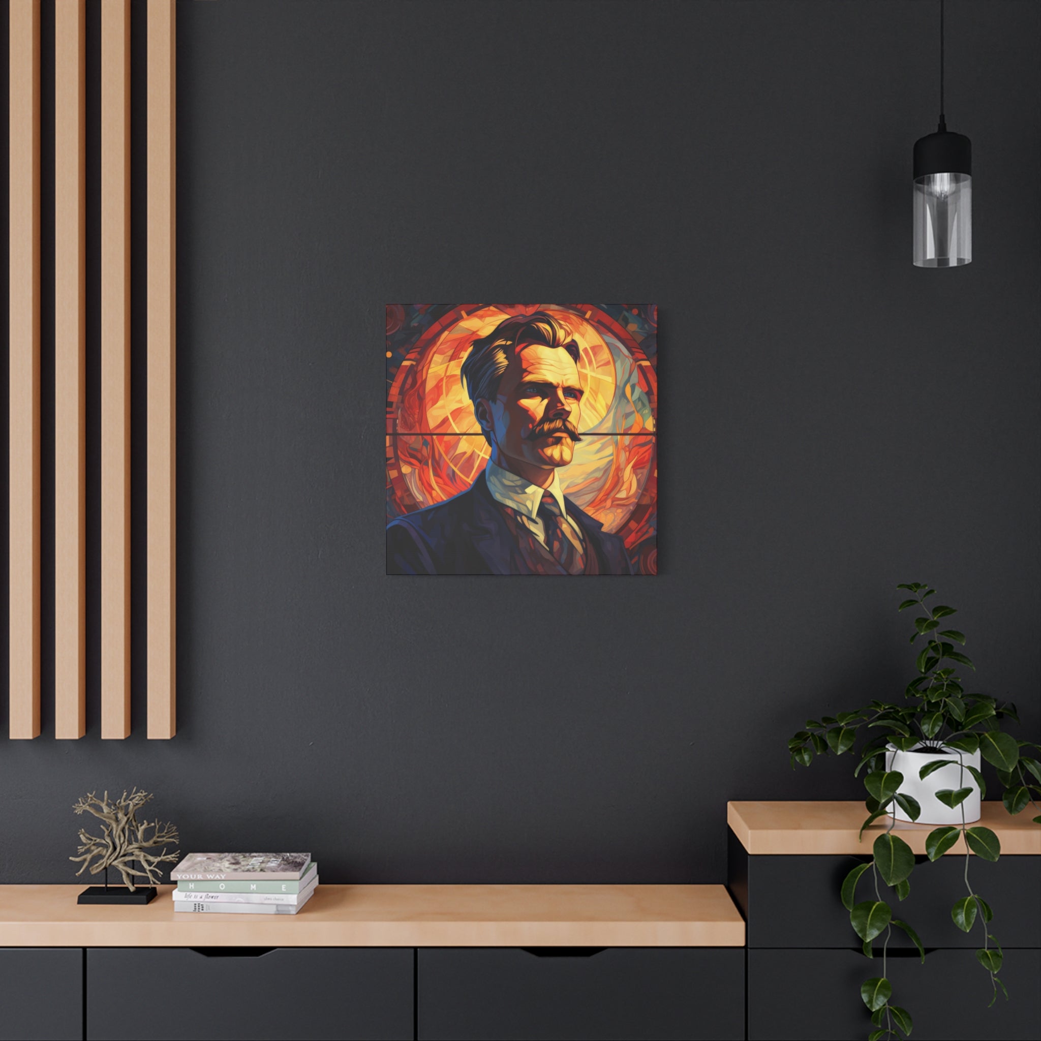 Friedrich Nietzsche Matte Canvas, Stretched, 1.25