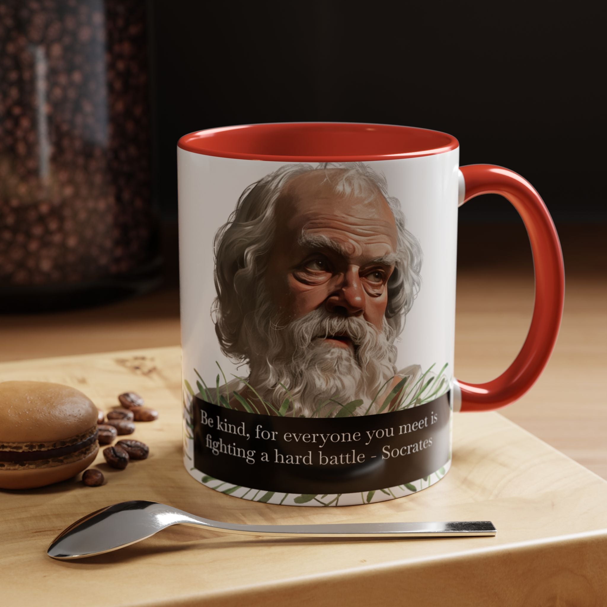 Socrates quote - Be Kind... 11oz, 15oz Accent Mugs