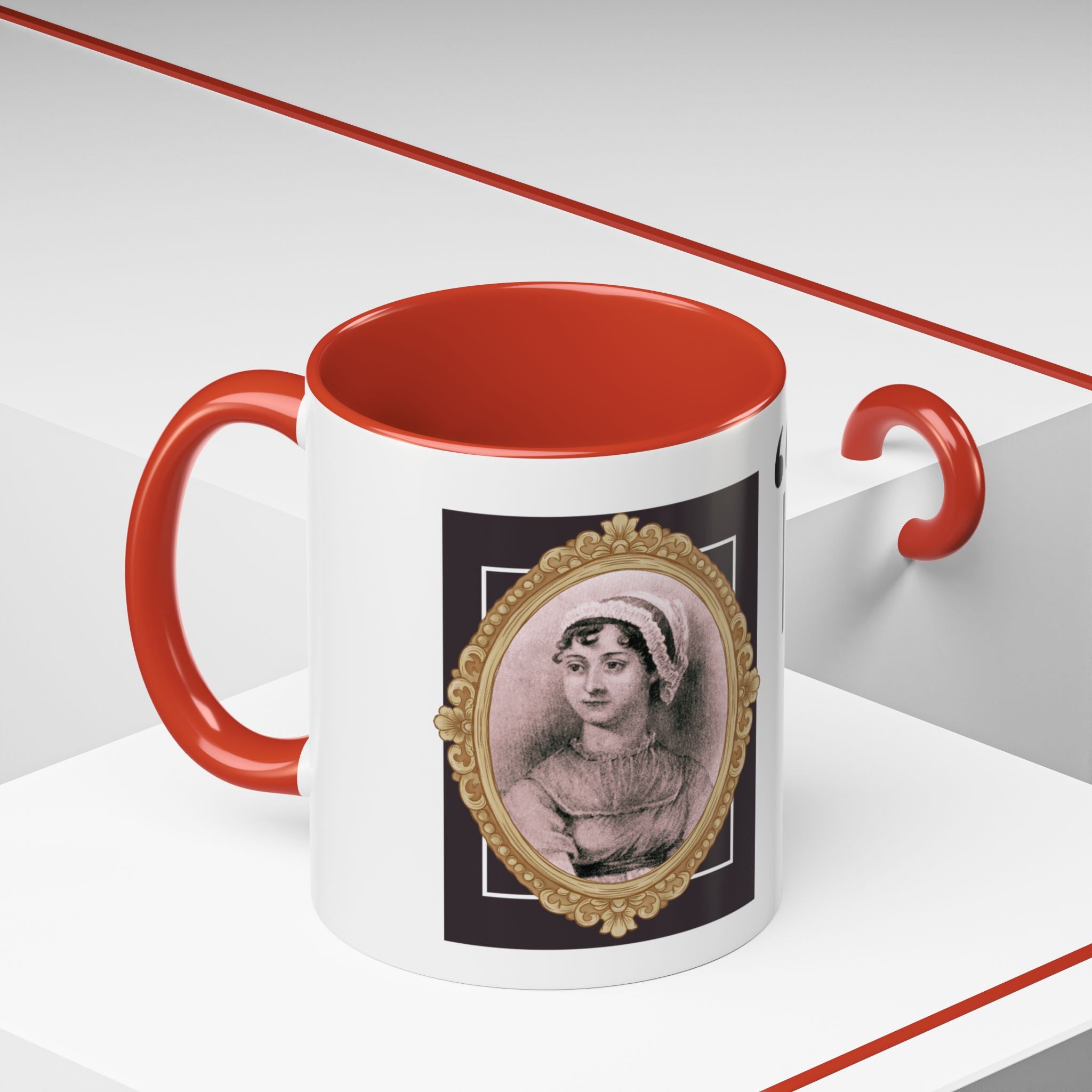 Jane Austen - Ah! There is nothing like staying at home for real comfort. Quote Accent Coffee Mug (11, 15oz)