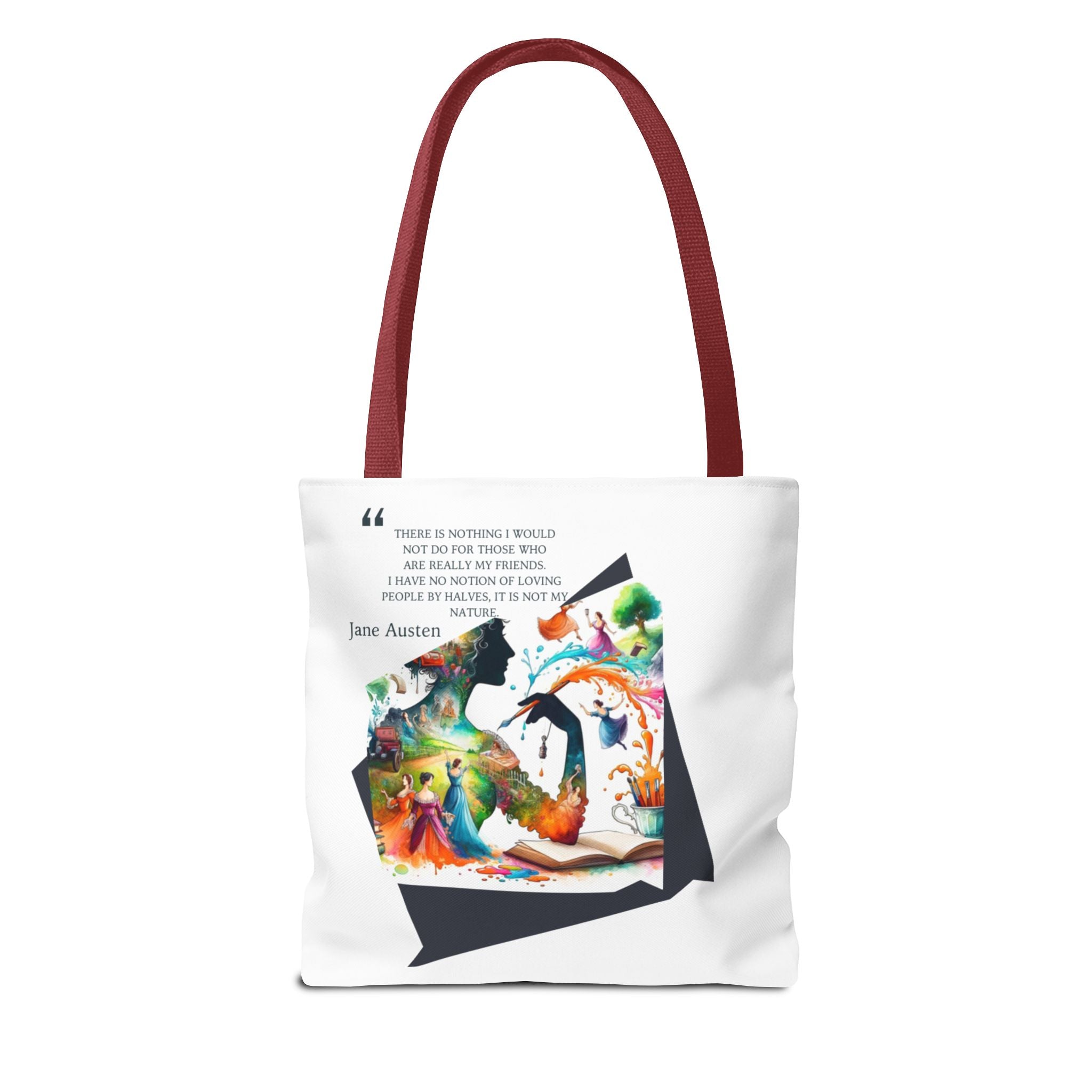 Jane Austen - There is nothing I wouldn't do for my friends Tote Bag (AOP) in 3 sizes