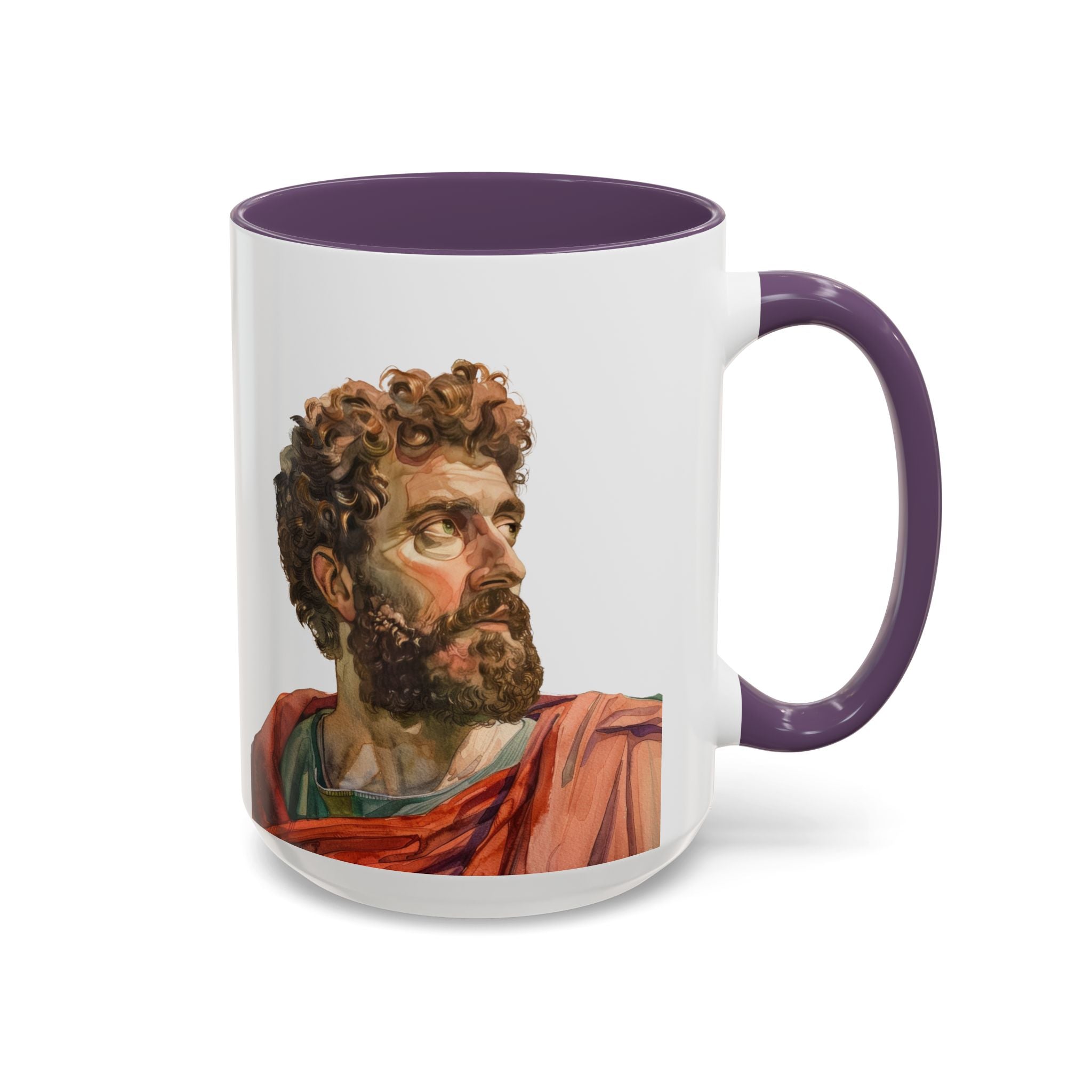 Marcus Aurelius Colour of a Soul Quote Mug | Philosophical Coffee Cup | 11oz, 15oz Accent Mugs for Thinkers| Stoics| Roman Empire