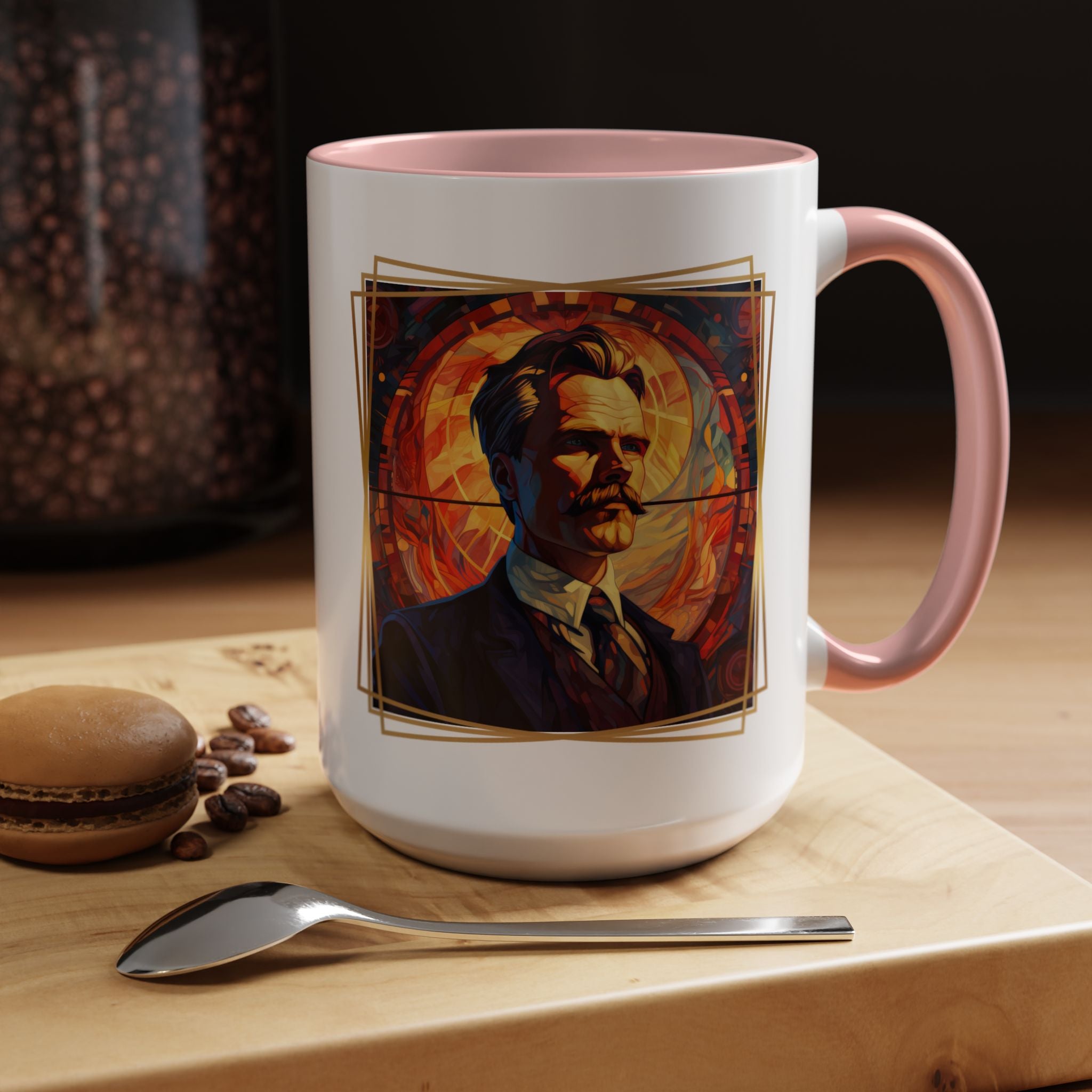 Nietzsche Friendship makes a Marriage Quote Coffee Cup | 11oz, 15oz Accent Mugs for Philosophy Lovers & Thoughtful Gifts