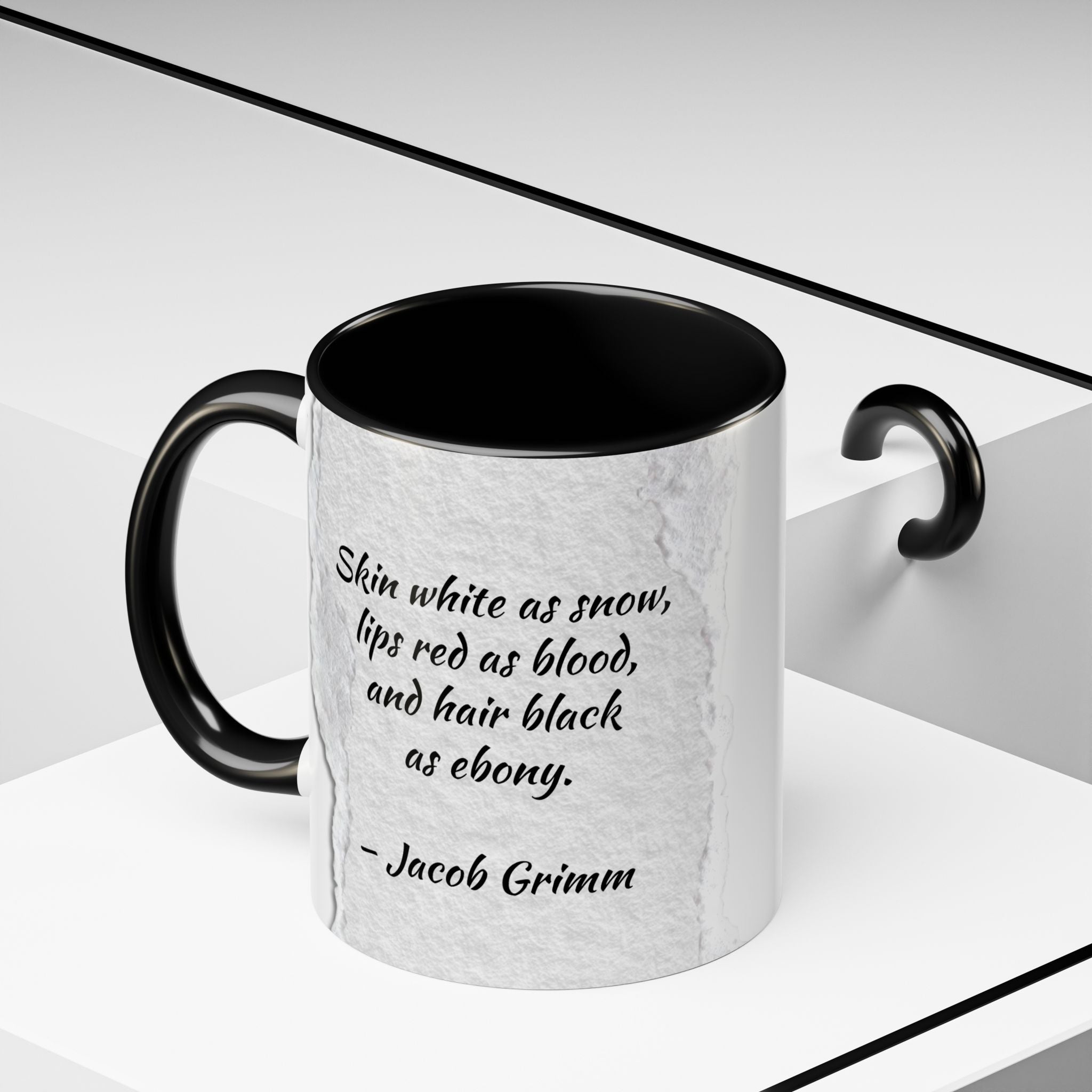 Brother's Grimm Snow White quote  with picture Accent Coffee Mug (11, 15oz) | Fairytale lover's mug