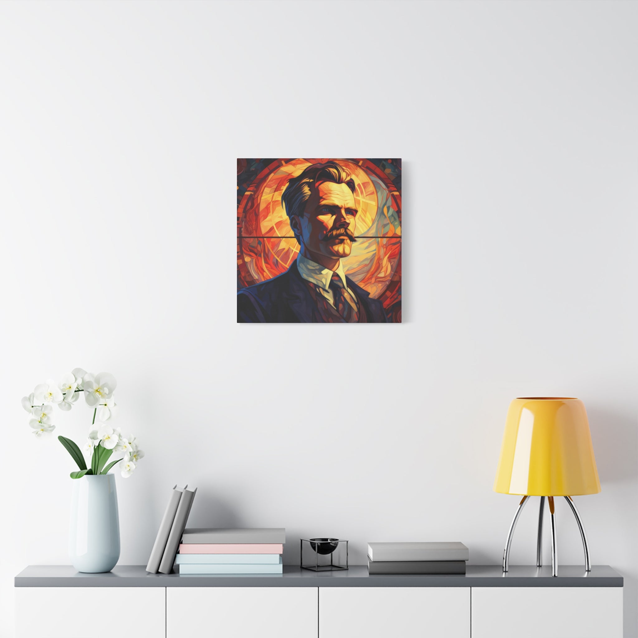 Friedrich Nietzsche Matte Canvas, Stretched, 1.25