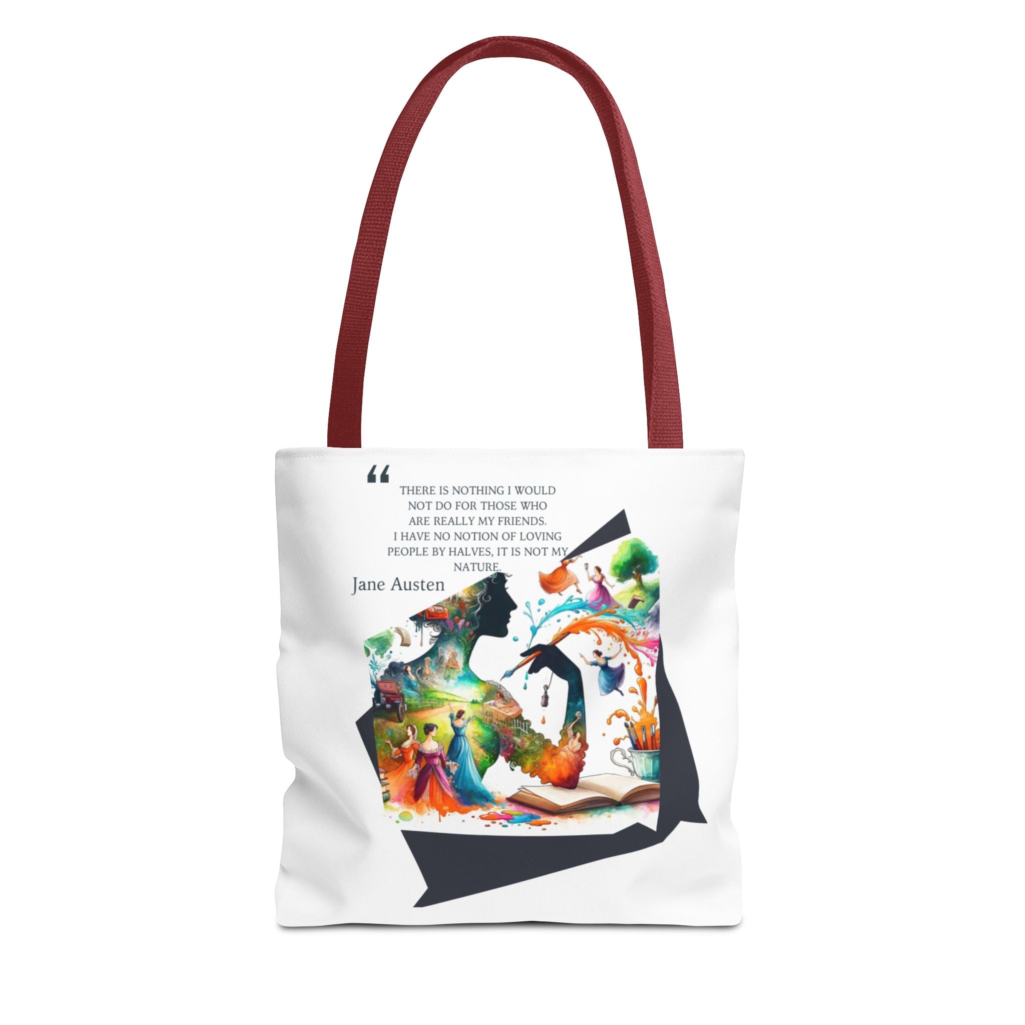 Jane Austen - There is nothing I wouldn't do for my friends Tote Bag (AOP) in 3 sizes