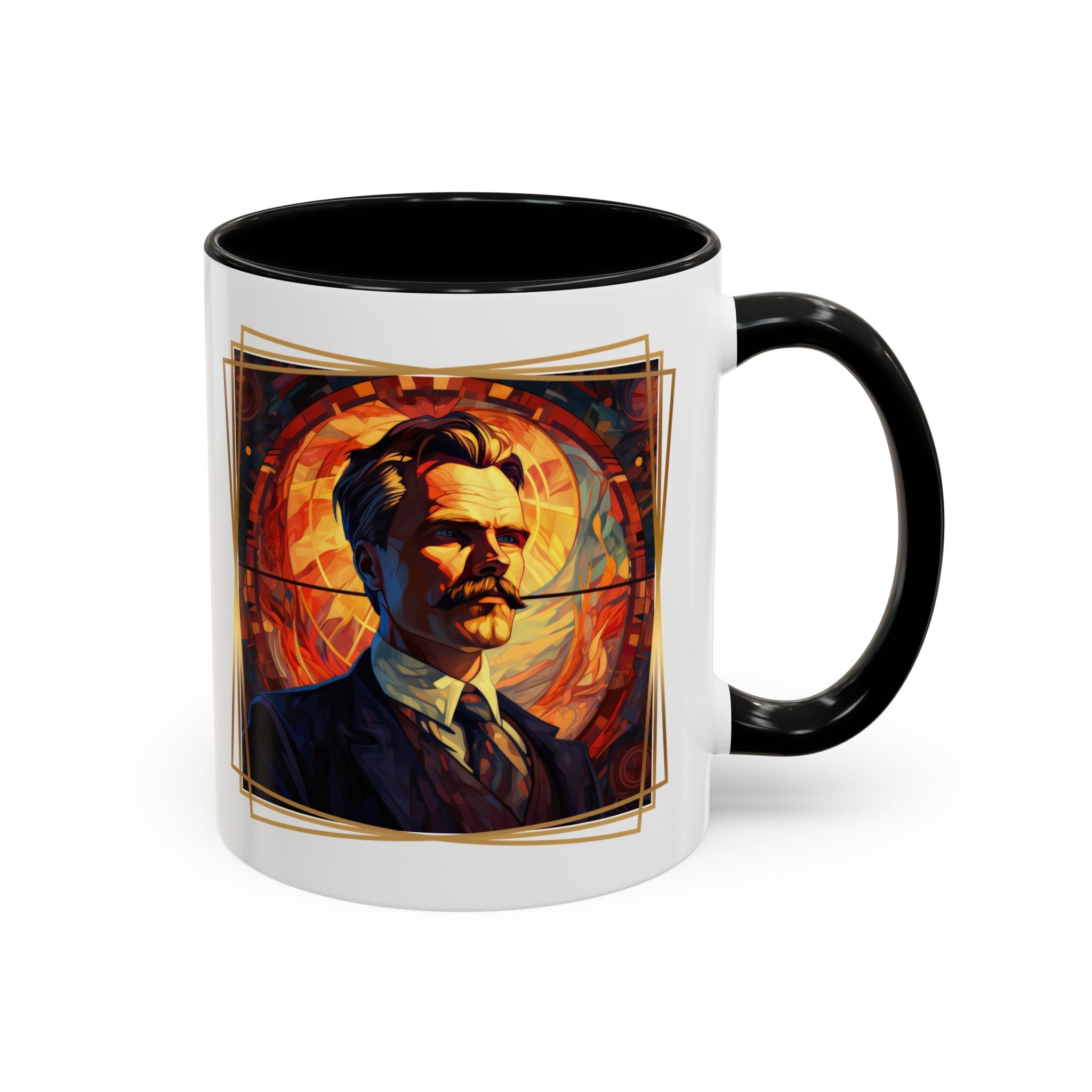 Nietzsche Friendship makes a Marriage Quote Coffee Cup | 11oz, 15oz Accent Mugs for Philosophy Lovers & Thoughtful Gifts
