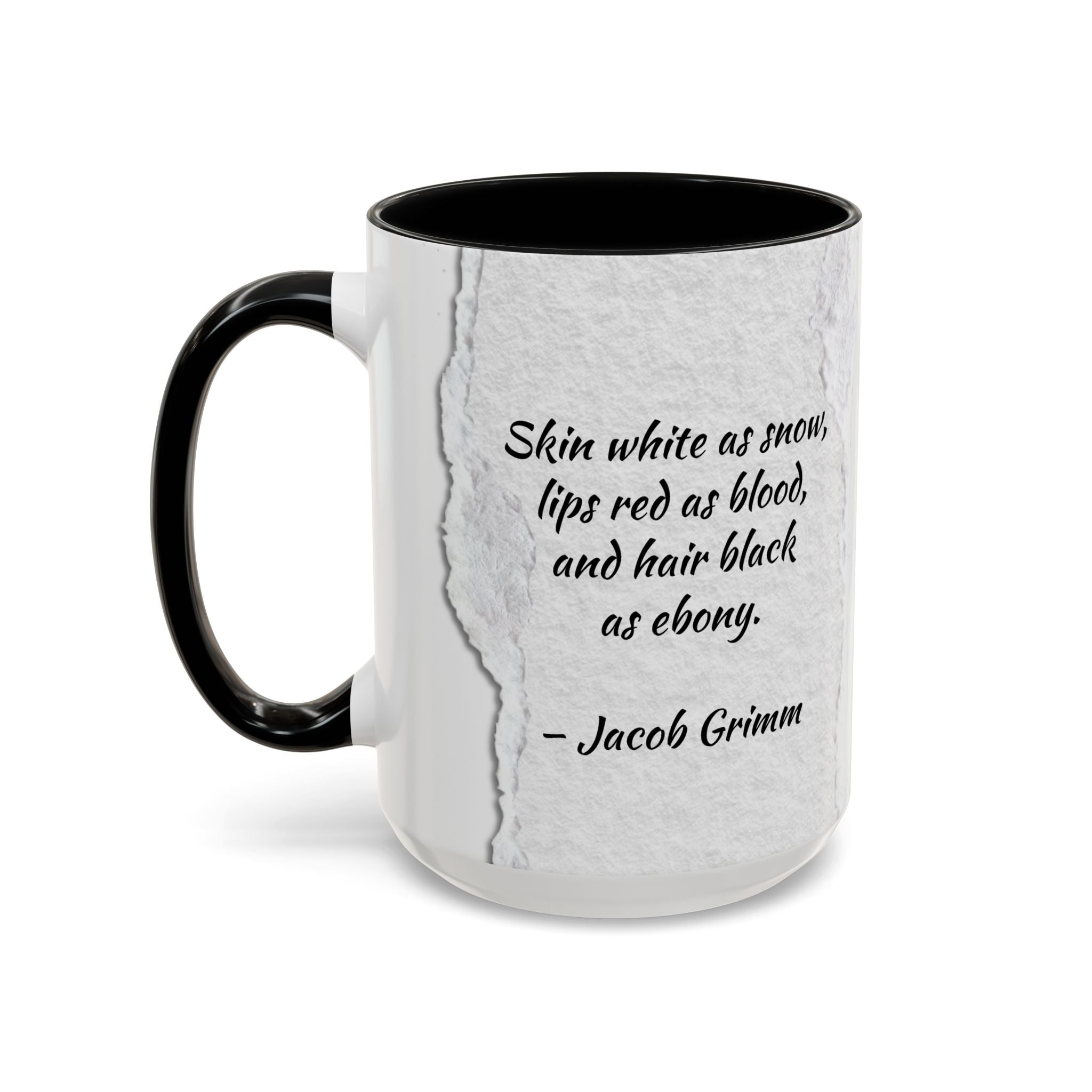 Brother's Grimm Snow White quote  with picture Accent Coffee Mug (11, 15oz) | Fairytale lover's mug