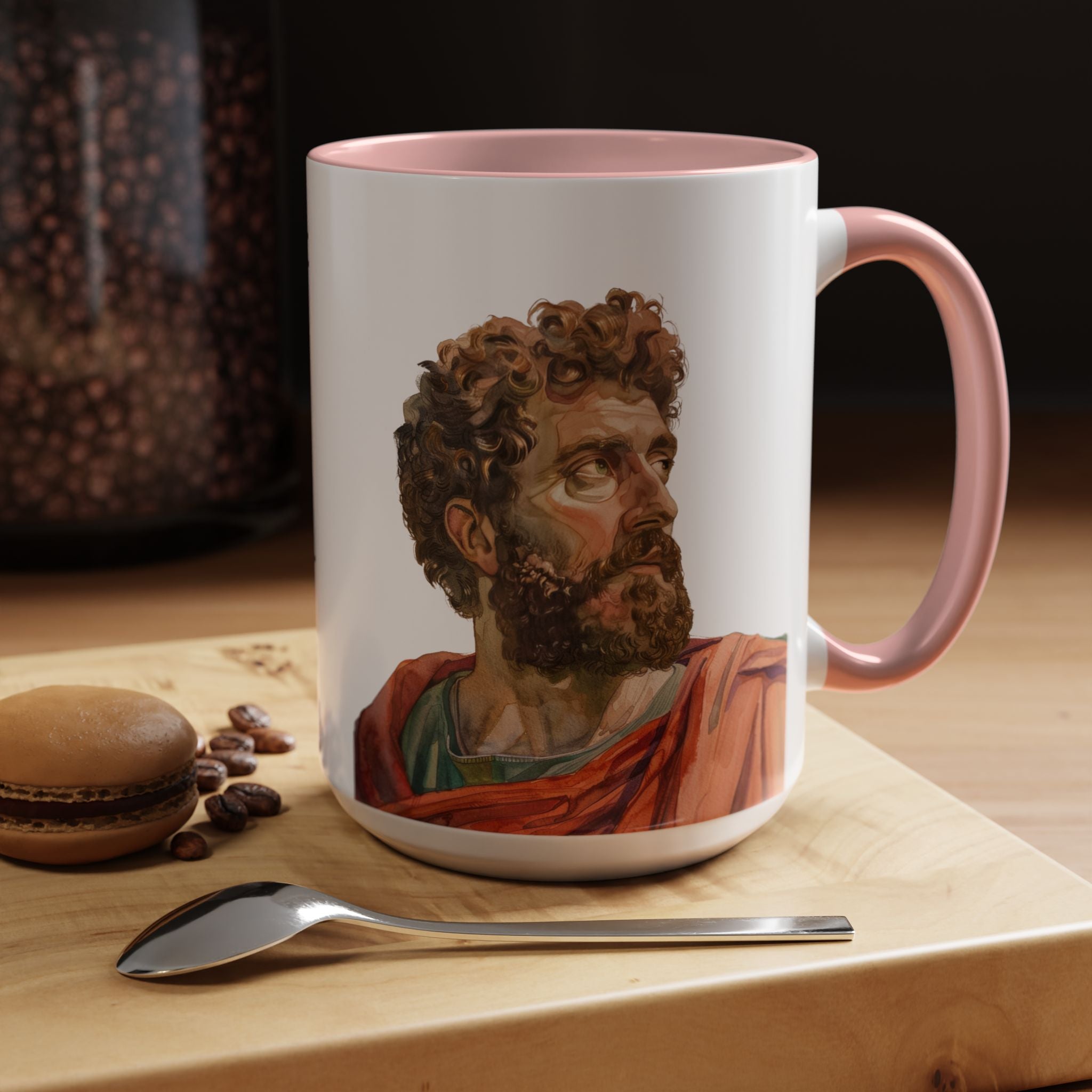 Marcus Aurelius Colour of a Soul Quote Mug | Philosophical Coffee Cup | 11oz, 15oz Accent Mugs for Thinkers| Stoics| Roman Empire