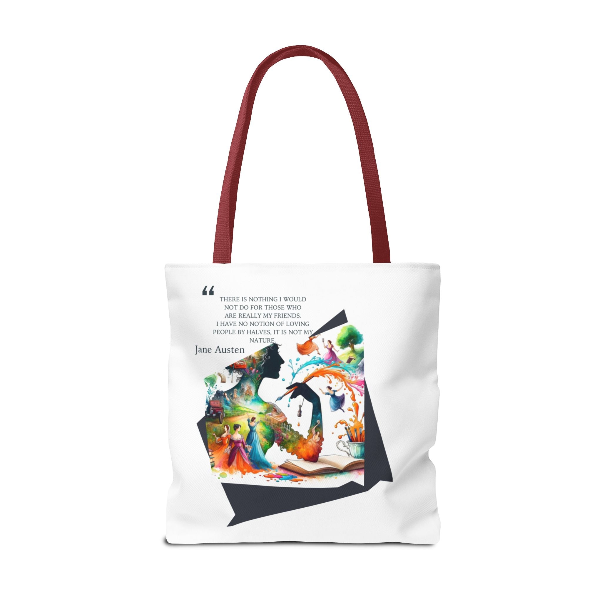 Jane Austen - There is nothing I wouldn't do for my friends Tote Bag (AOP) in 3 sizes