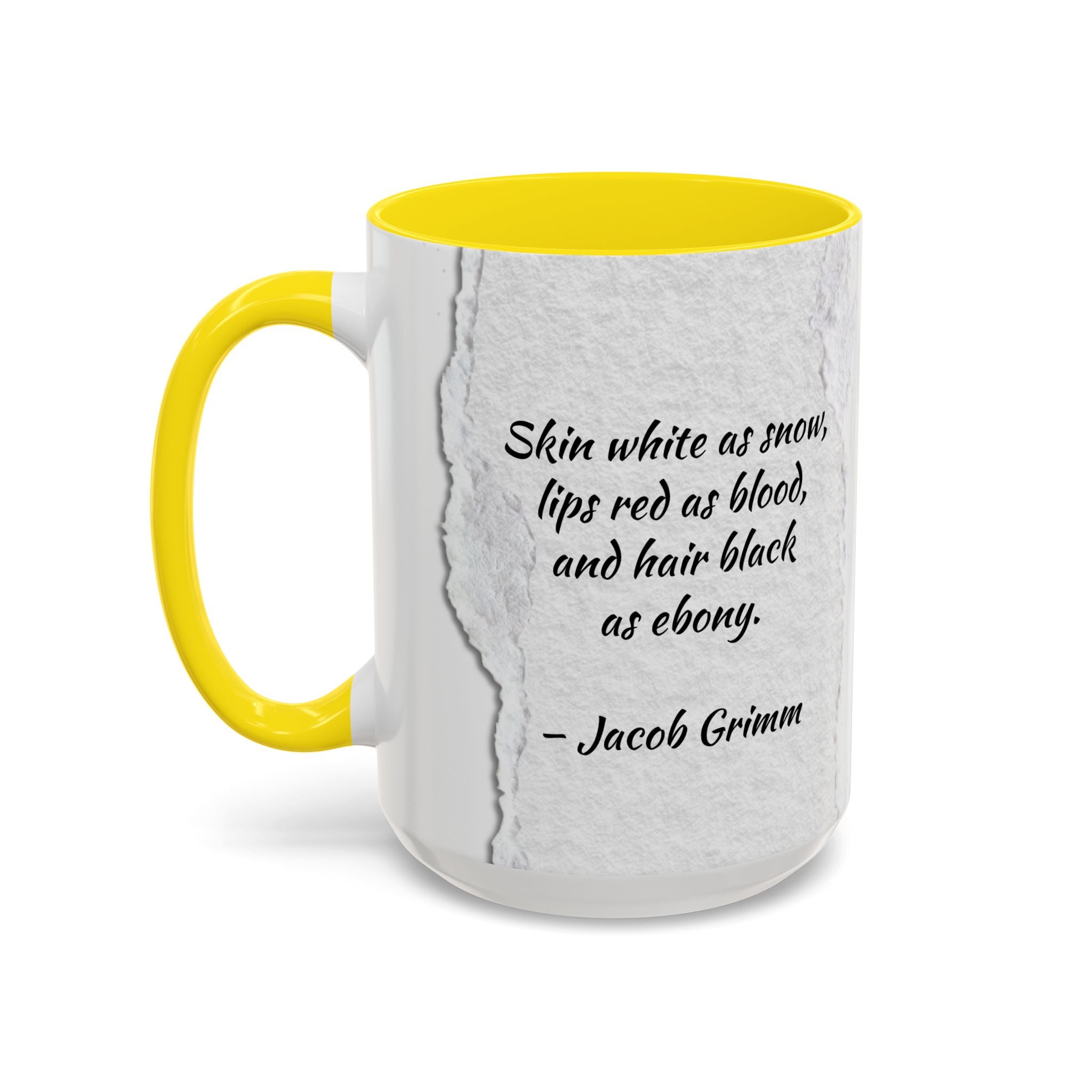 Brother's Grimm Snow White quote  with picture Accent Coffee Mug (11, 15oz) | Fairytale lover's mug