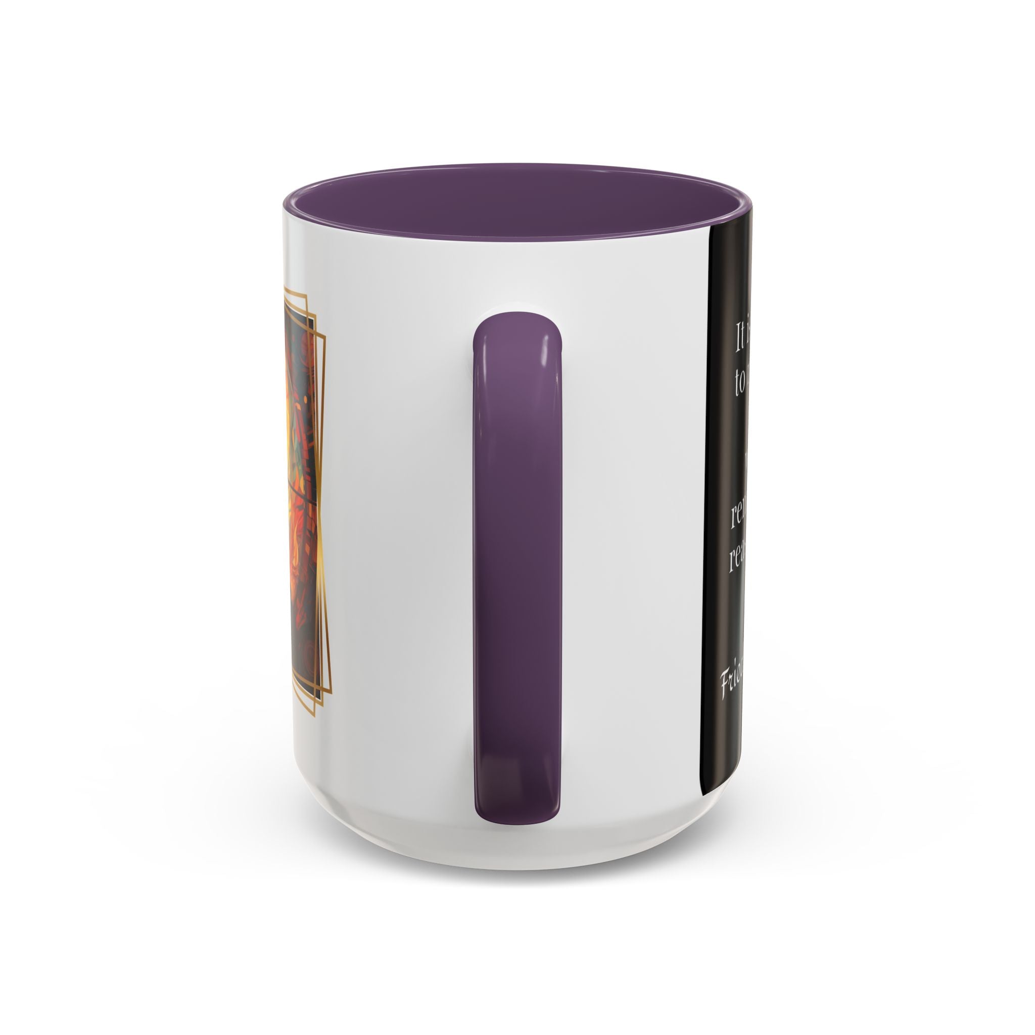 Nietzsche Pic with  Opinions and Reasons Quote Coffee Cup | 11oz, 15oz Accent Mugs for Philosophy Lovers & Thoughtful Gifts