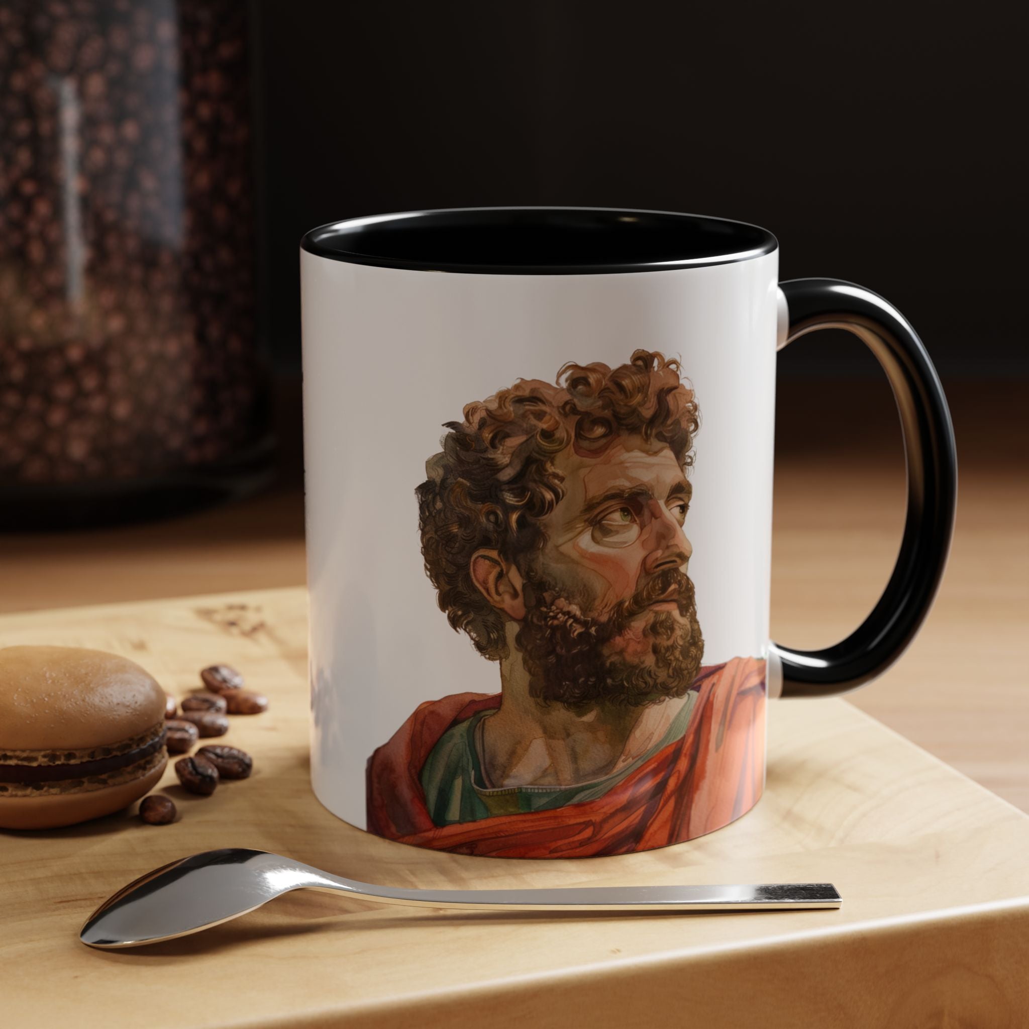 Marcus Aurelius Be a Good Man Quote Mug | Philosophical Coffee Cup | 11oz, 15oz Accent Mugs for Thinkers| Stoics| Roman Empire