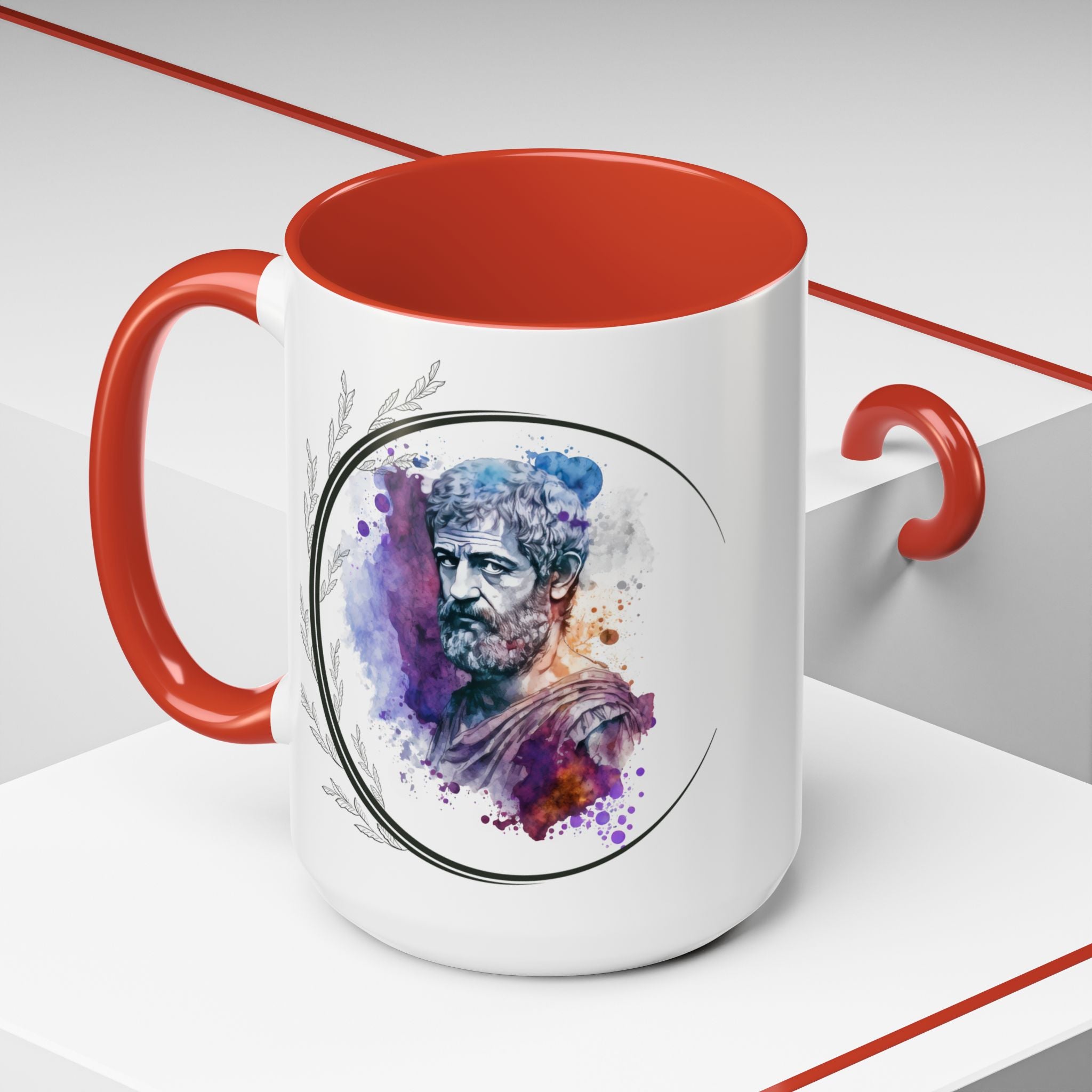 Aristotle What is a Friend Quote Mug | Motivational Philosophy Cup | 11oz, 15oz Accent Mugs for Thinkers & Positivity Lovers