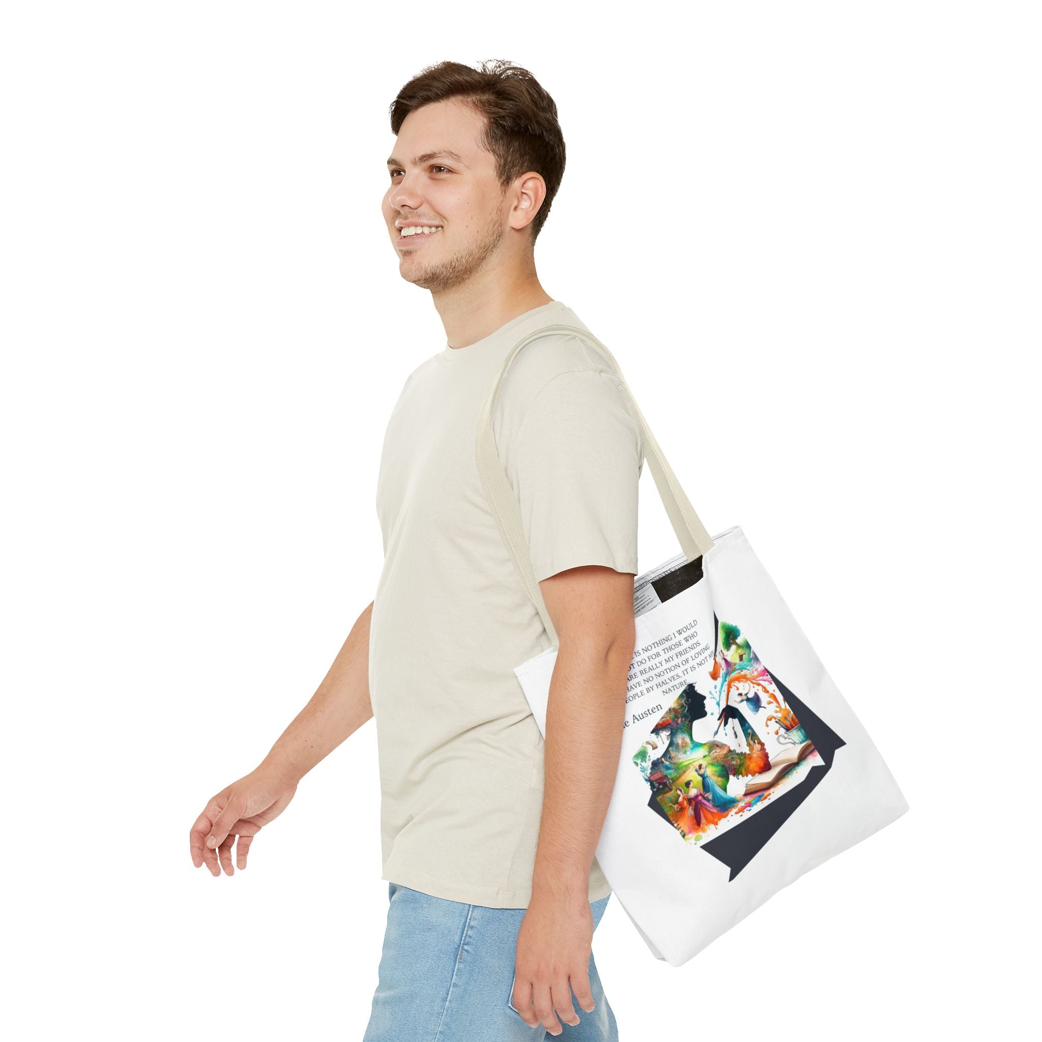 Jane Austen - There is nothing I wouldn't do for my friends Tote Bag (AOP) in 3 sizes