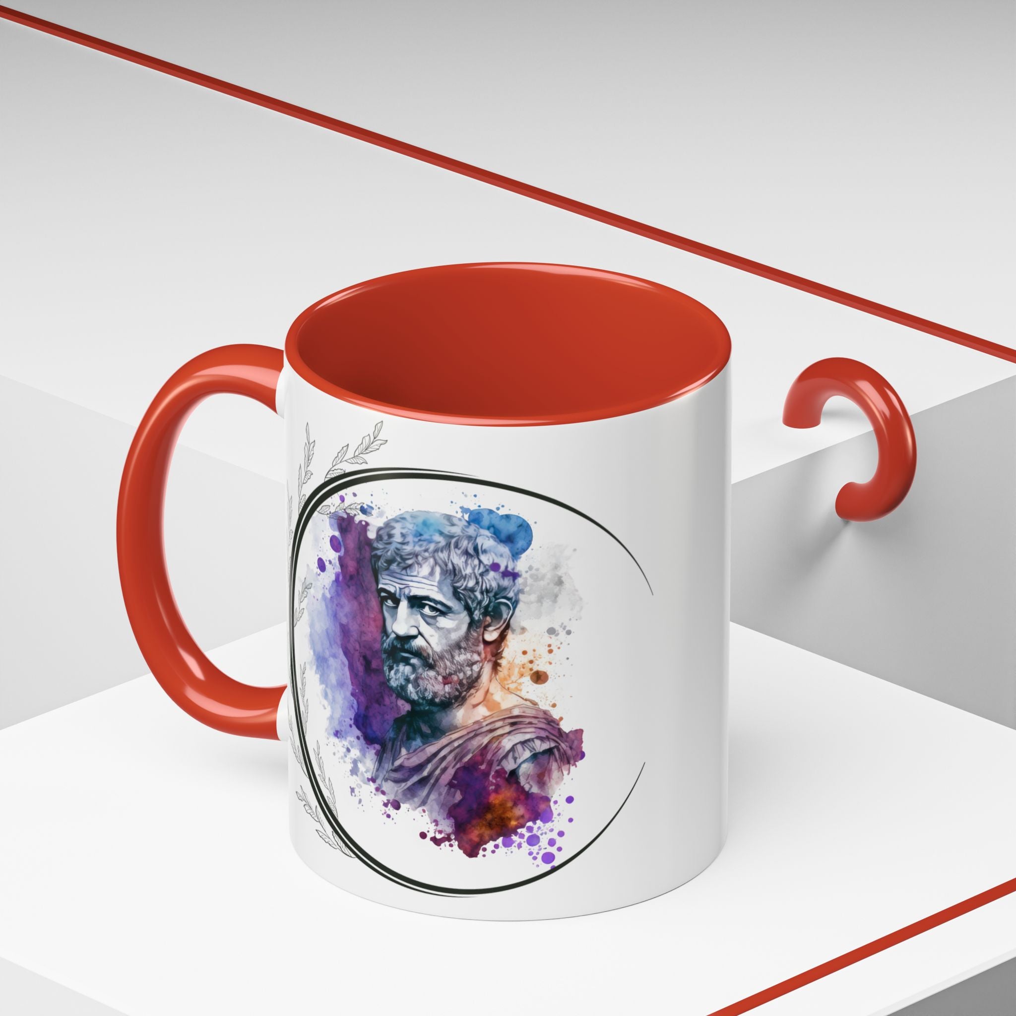 Aristotle What is a Friend Quote Mug | Motivational Philosophy Cup | 11oz, 15oz Accent Mugs for Thinkers & Positivity Lovers