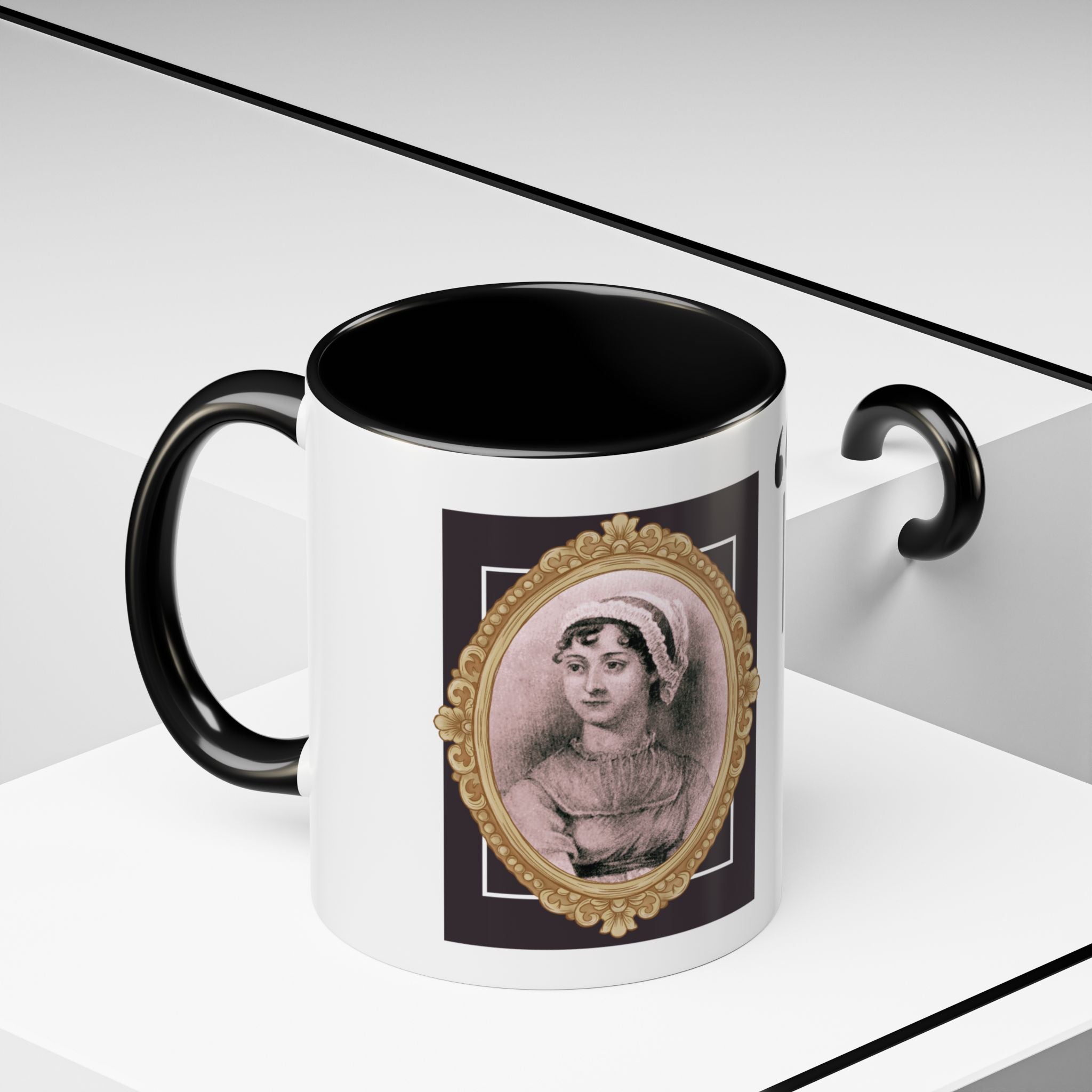 Jane Austen - Ah! There is nothing like staying at home for real comfort. Quote Accent Coffee Mug (11, 15oz)