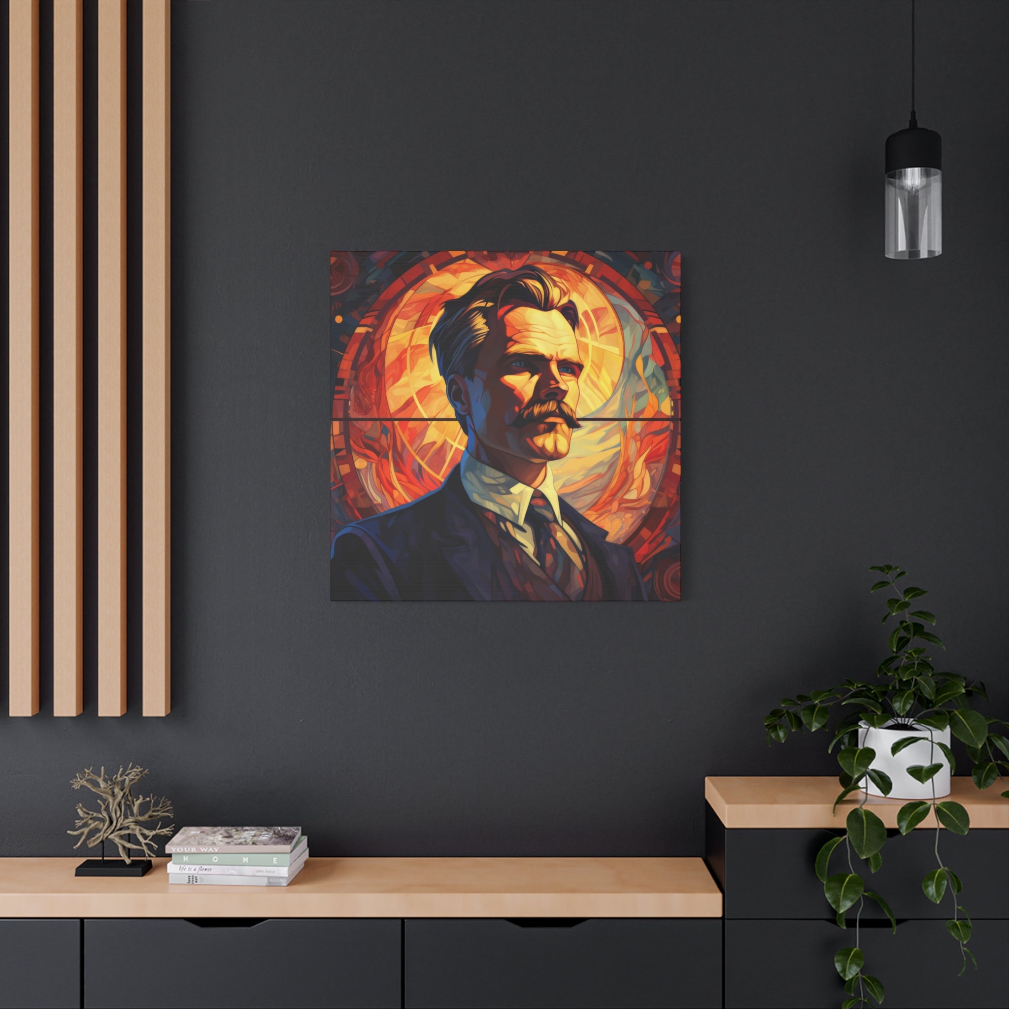 Friedrich Nietzsche Matte Canvas, Stretched, 1.25