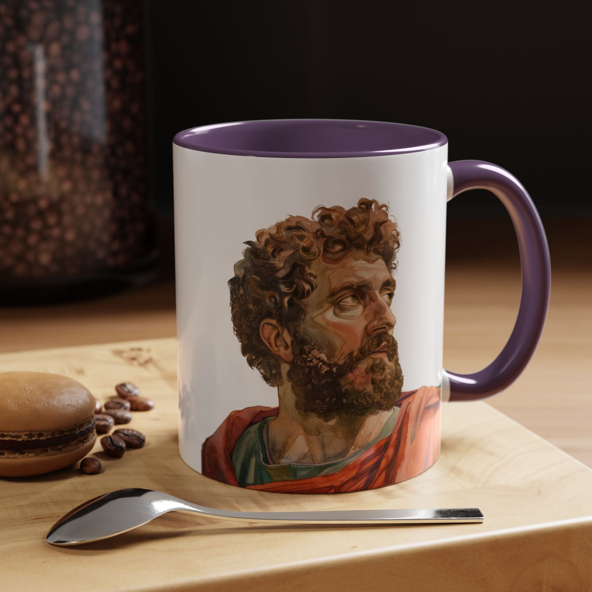 Marcus Aurelius Colour of a Soul Quote Mug | Philosophical Coffee Cup | 11oz, 15oz Accent Mugs for Thinkers| Stoics| Roman Empire