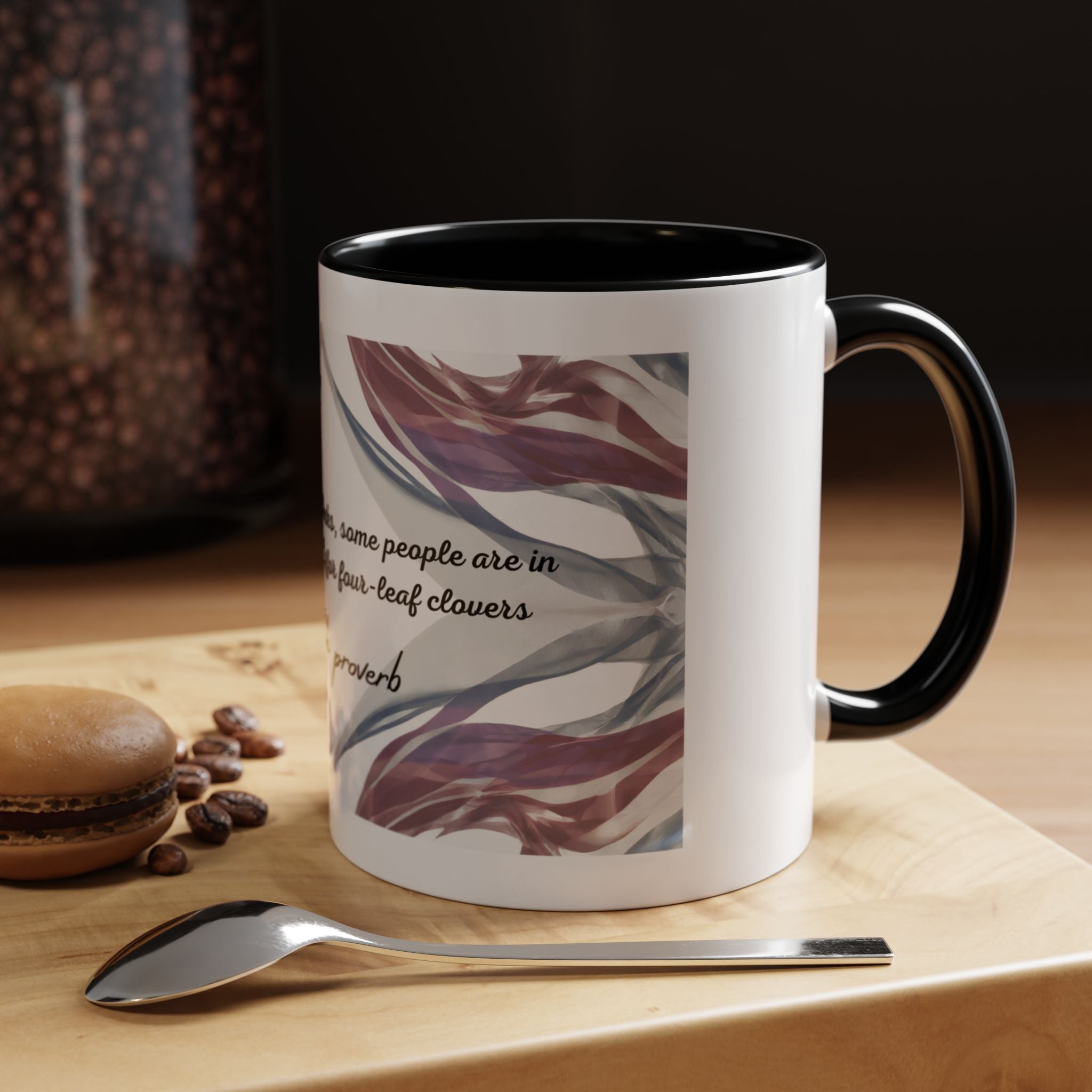 Polish Proverb Opportunity Knocks Mug | Motivational Coffee Cup | 11oz, 15oz Accent Mugs for Inspiration & Success