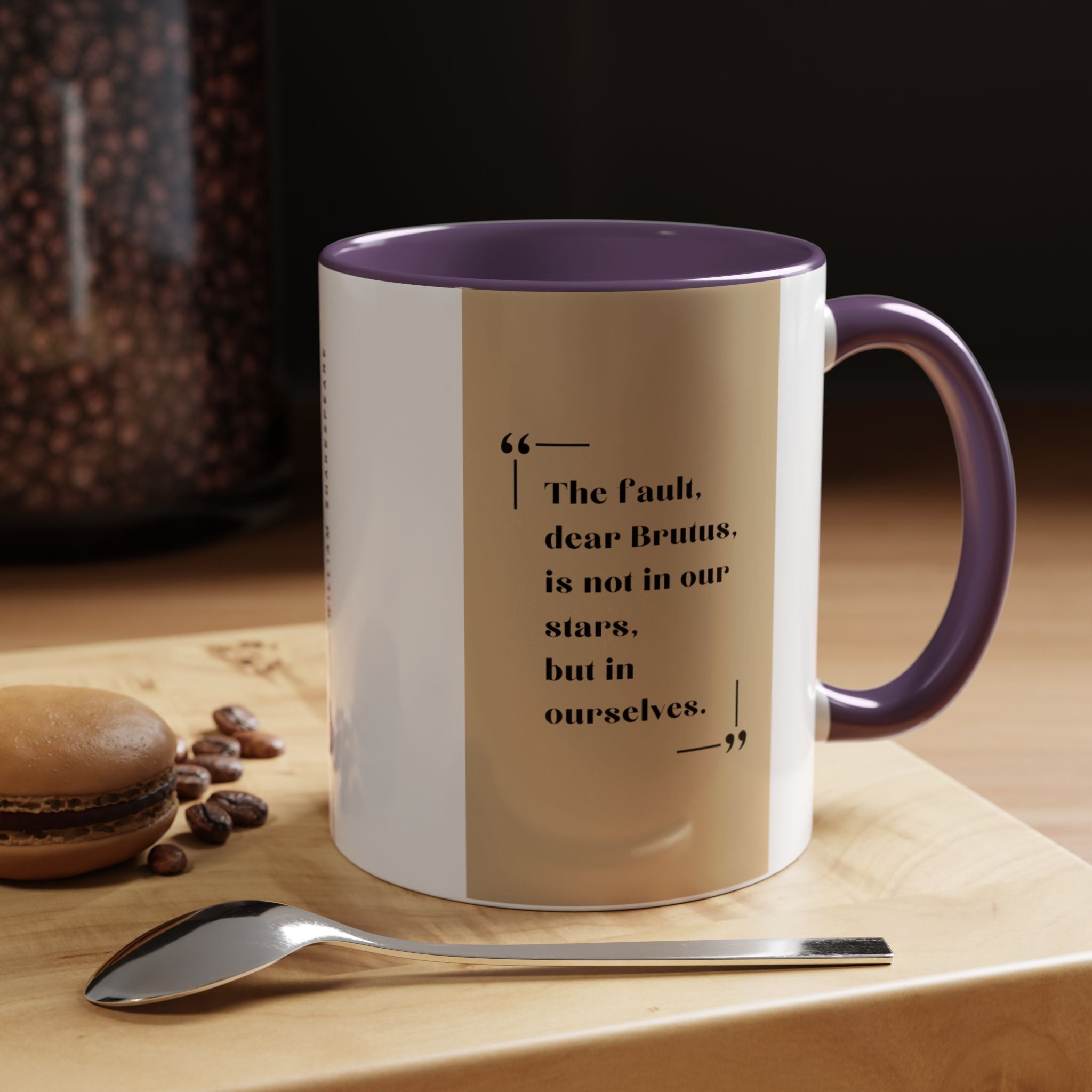 Shakespeare Brutus Quote Mug | Classic Literature Coffee Cup | 11oz, 15oz Accent Mugs for Thinkers & Literary Fans