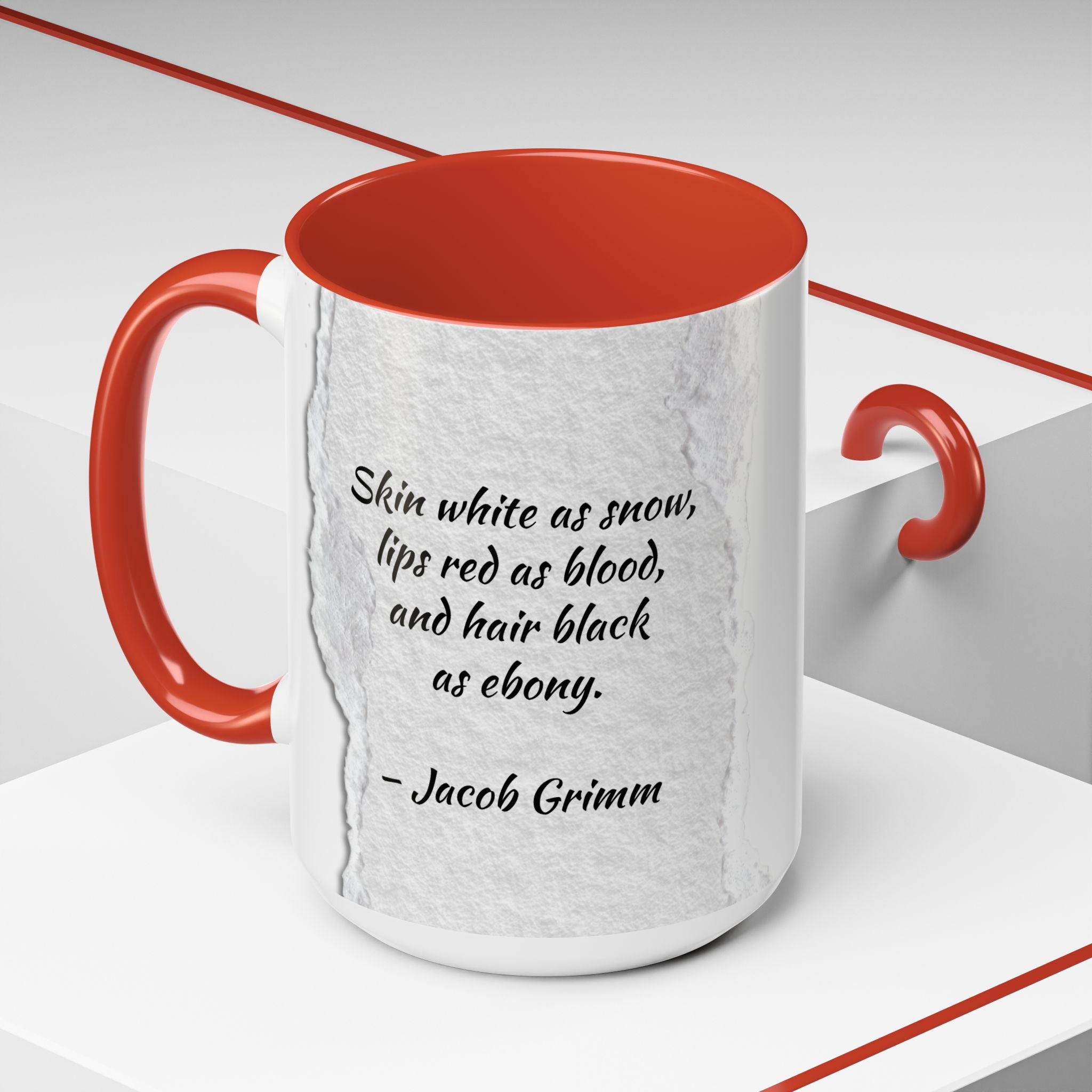 Brother's Grimm Snow White quote  with picture Accent Coffee Mug (11, 15oz) | Fairytale lover's mug